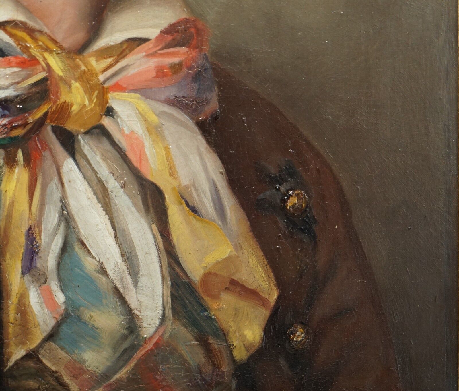 photo furniture Antique Circa 1860 French Napoleon III Oil Painting Of A Gentleman In Headscarf
