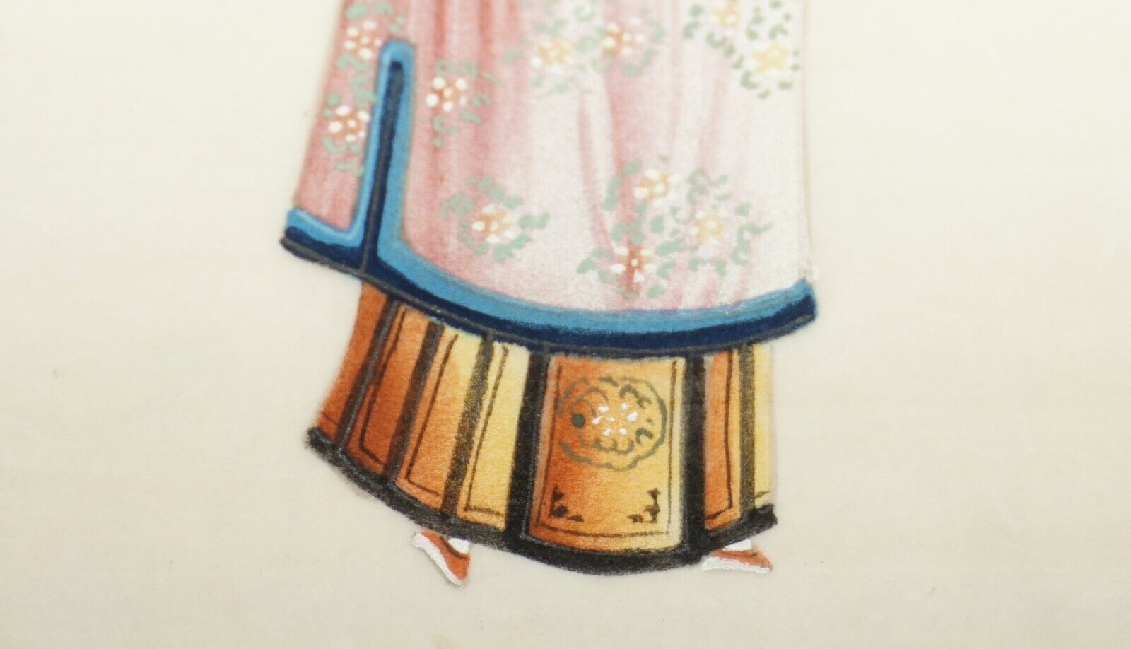 Pair Antique 19th Century 1880 Chinese Gouaches On Rice Paper Geisha Girl & Lord photo vinterior