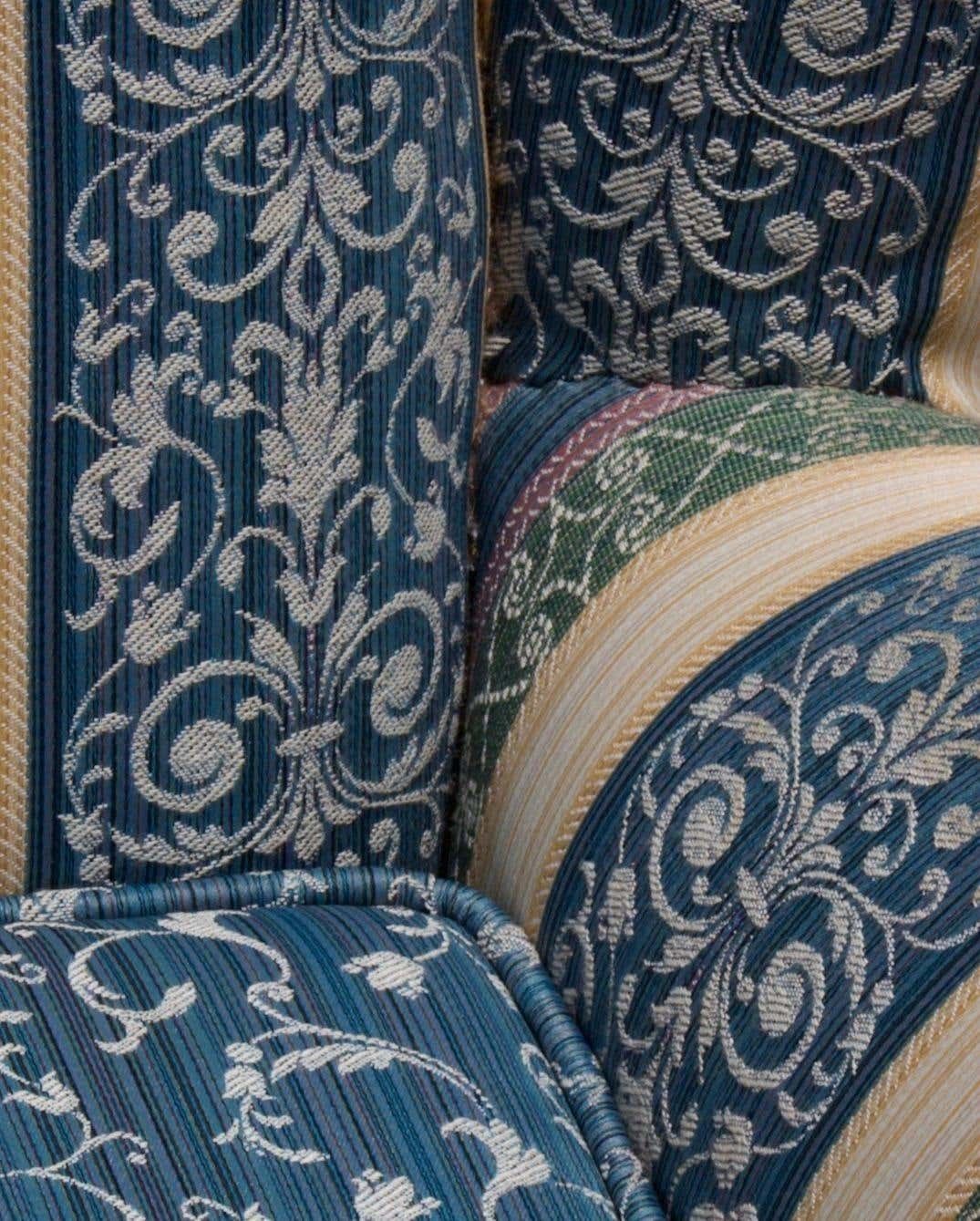 Set Of Two Lounge Chairs By I.S.A. In Silk Upholstery And Brass, Italy, 1950s photo 6136.0