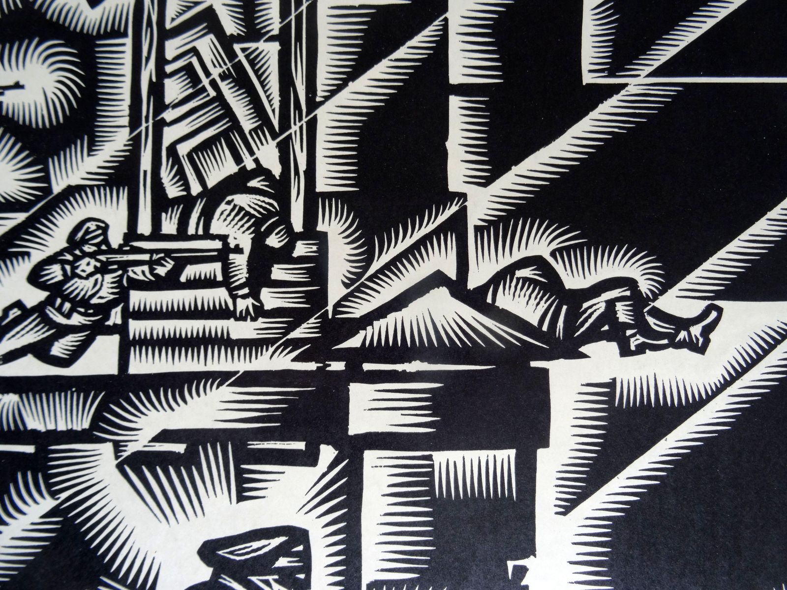 Dainis Rozkalns Kazan. 1972, Linocut. photo vinterior