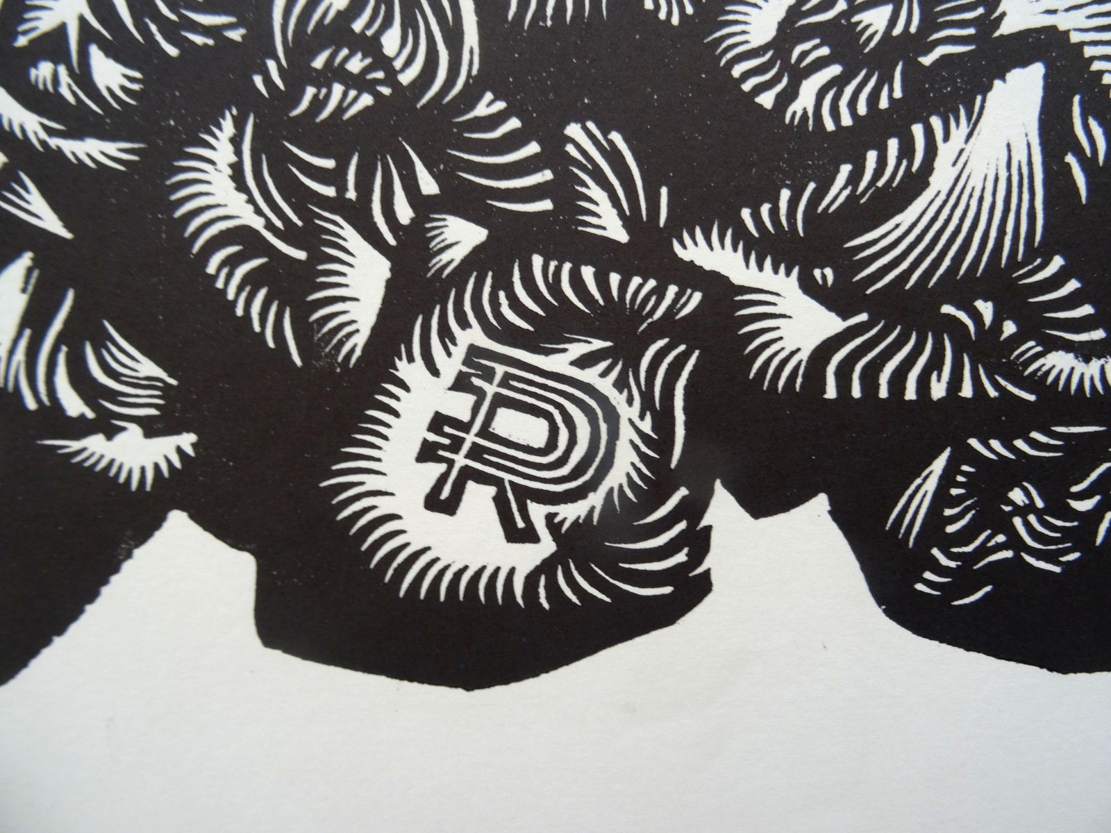 Dainis Rozkalns Fatigue. 1977, Paper, Linocut, Print photo Art