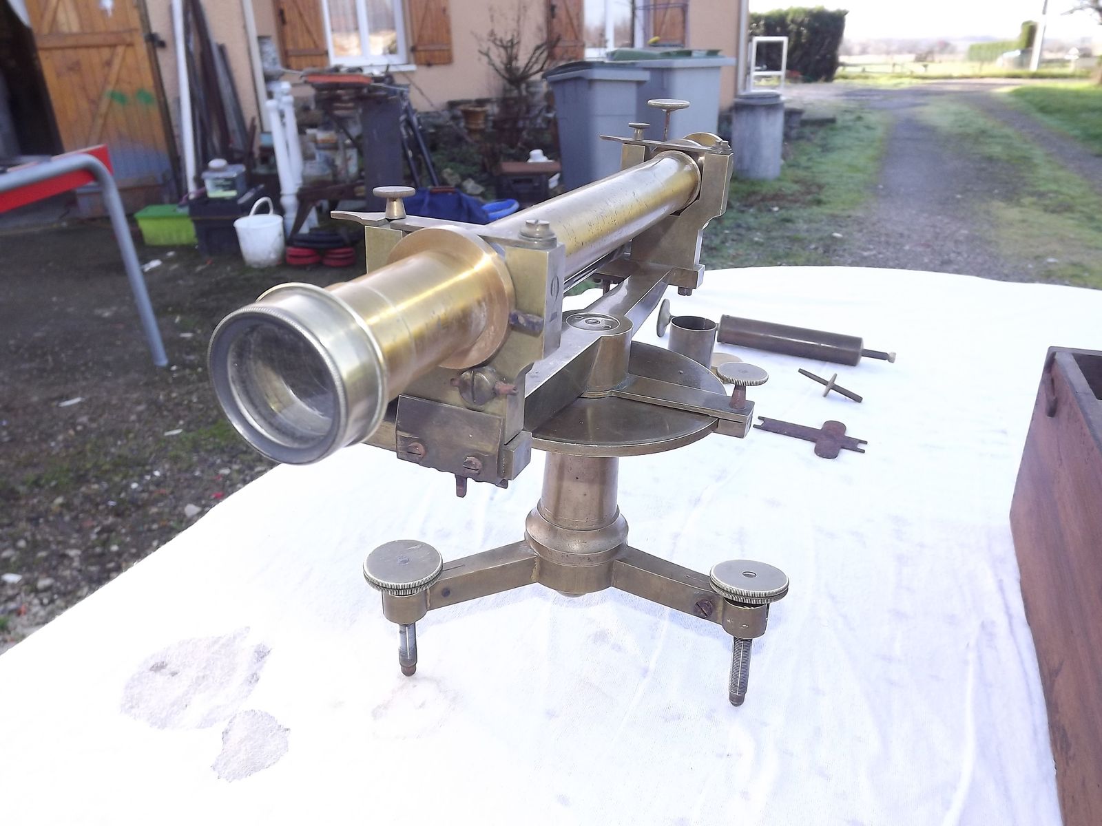Lot Of 3 Theodolites And Tacheometer photo Home Decor