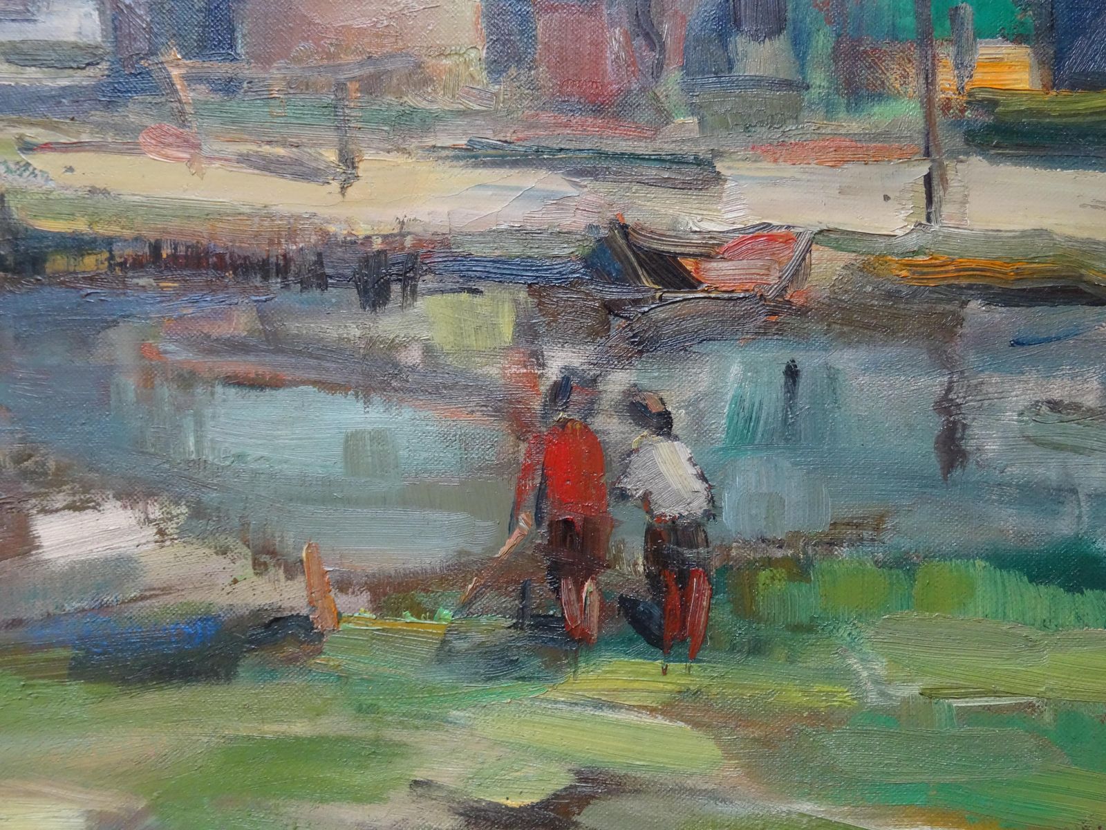 Janis Rudolfs Zuntaks By The River. Canvas, Cardboard, Oil photo 1400.0