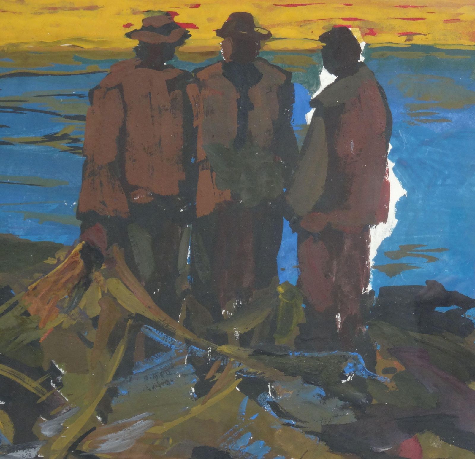 Naum Grodno Fishermen's Happiness. Cardboard, Tempera photo furniture
