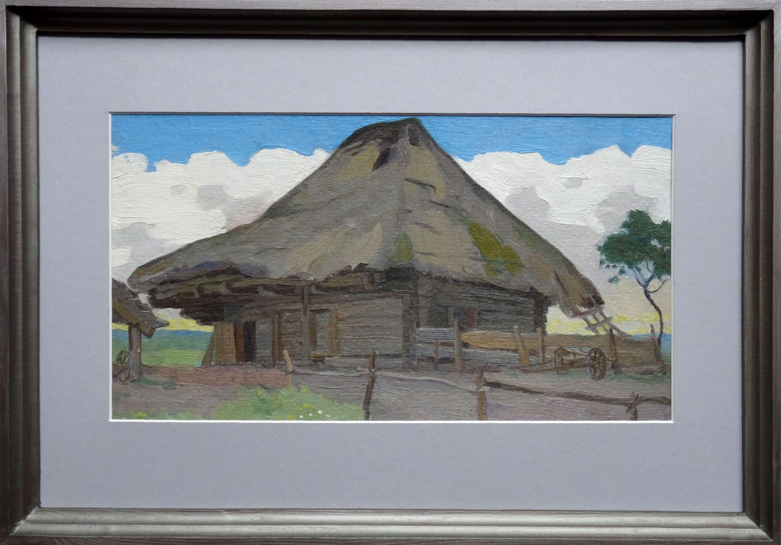 Aleksandrs Cirulis The Old Granary. Oil On Cardboard photo for sale