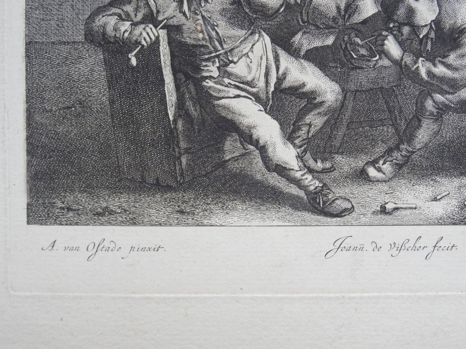 Adriaen Van Ostade In A Tavern. Paper, Engraving photo furniture