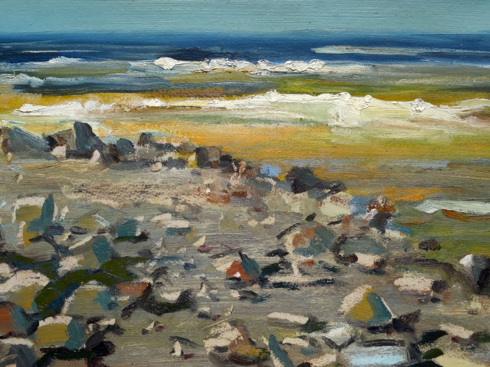 Aleksandrs Zviedris Stones On The Seashore. 1959. Canvas, Oil