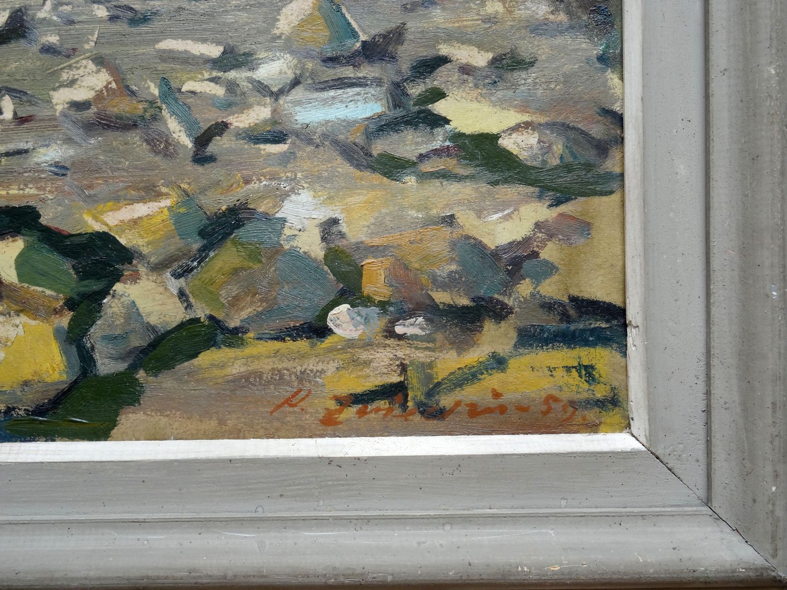 Aleksandrs Zviedris Stones On The Seashore. 1959. Canvas, Oil photo furniture