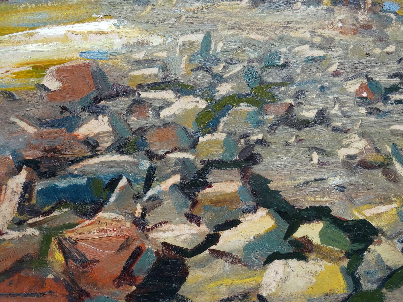 Aleksandrs Zviedris Stones On The Seashore. 1959. Canvas, Oil photo Art