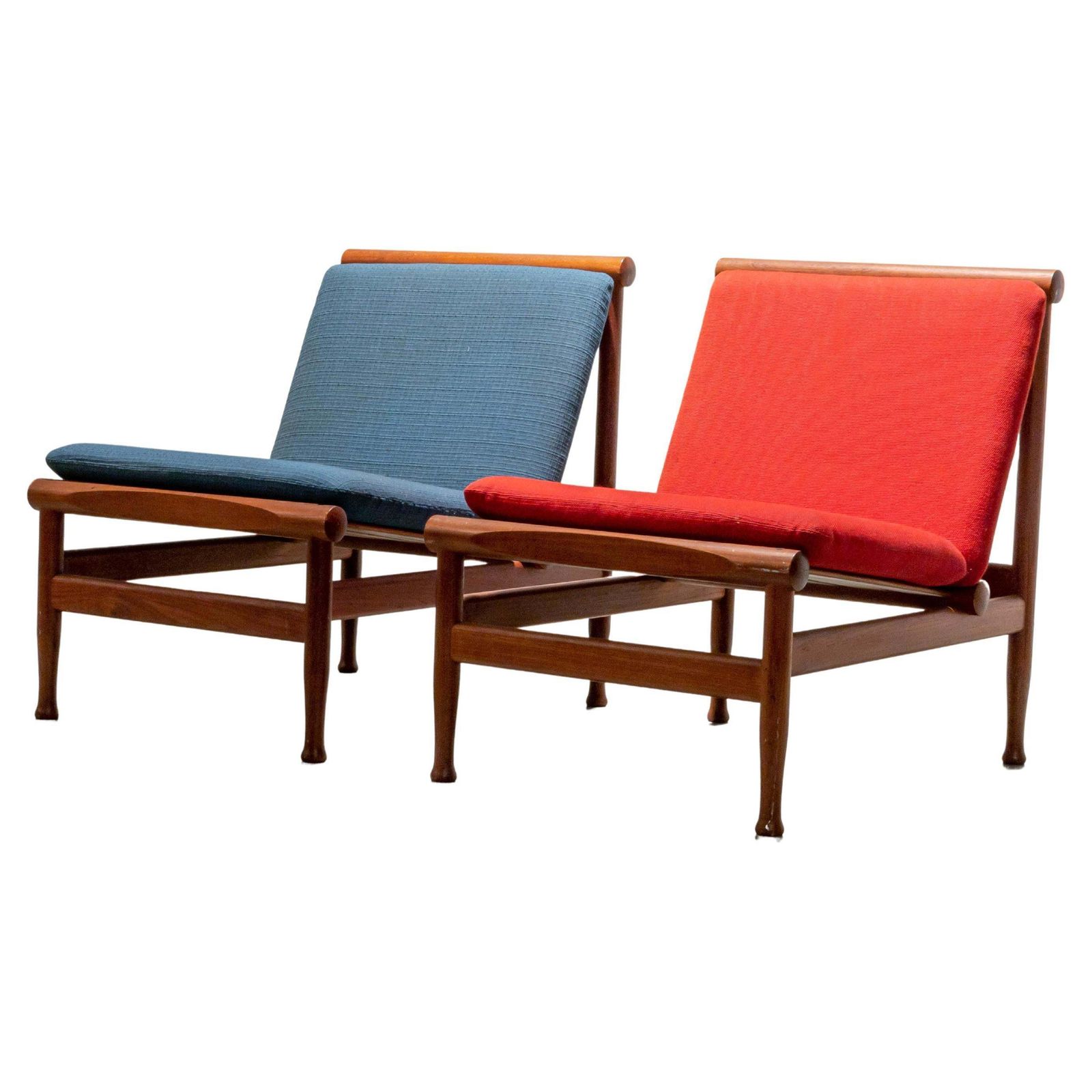 Set Van 2 Lounge Stoelen Van Kai Lyngfeld Larsen In Teakhout