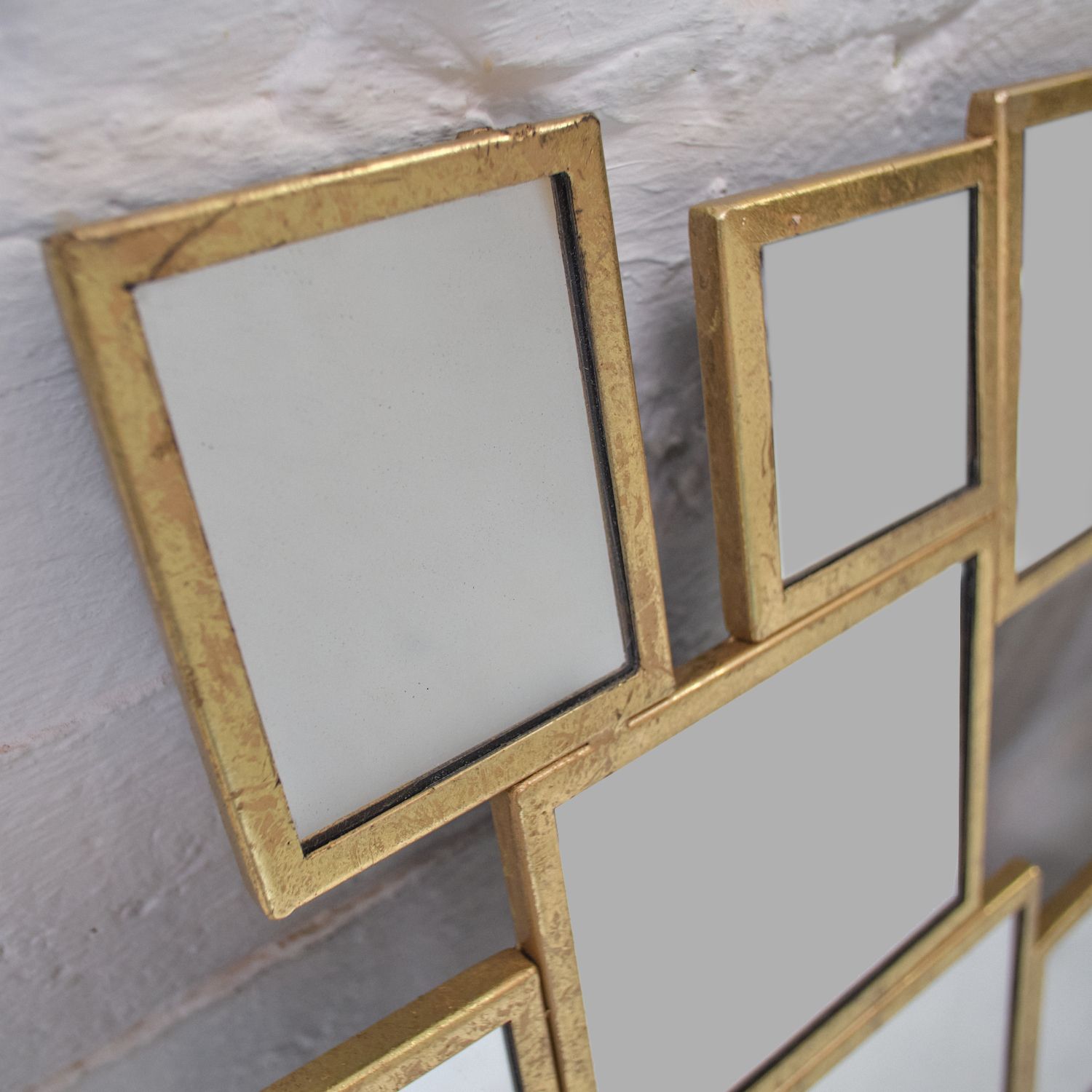 Metal Gold Leaf Mirror. In The Manner Of Marc Du Plantier photo for sale