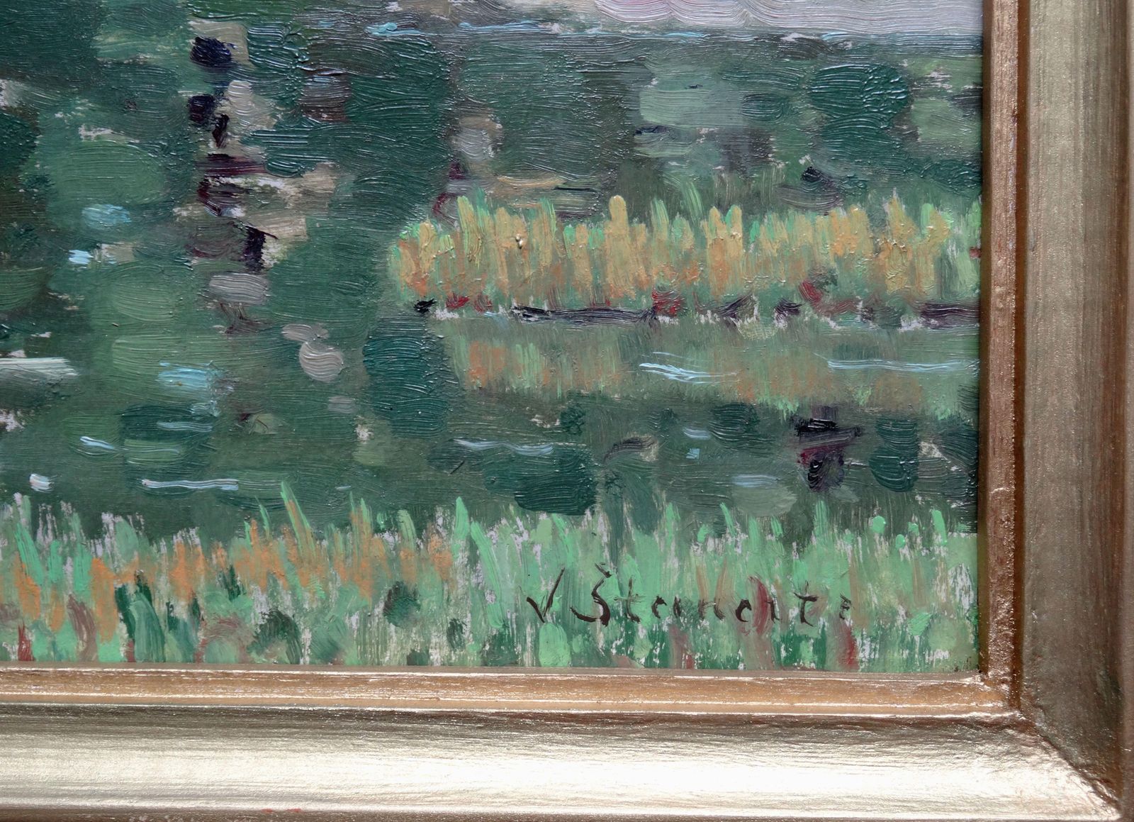 Vera Steinerte Berzina Autumn Landscape. Oil On Cardboard, photo for sale