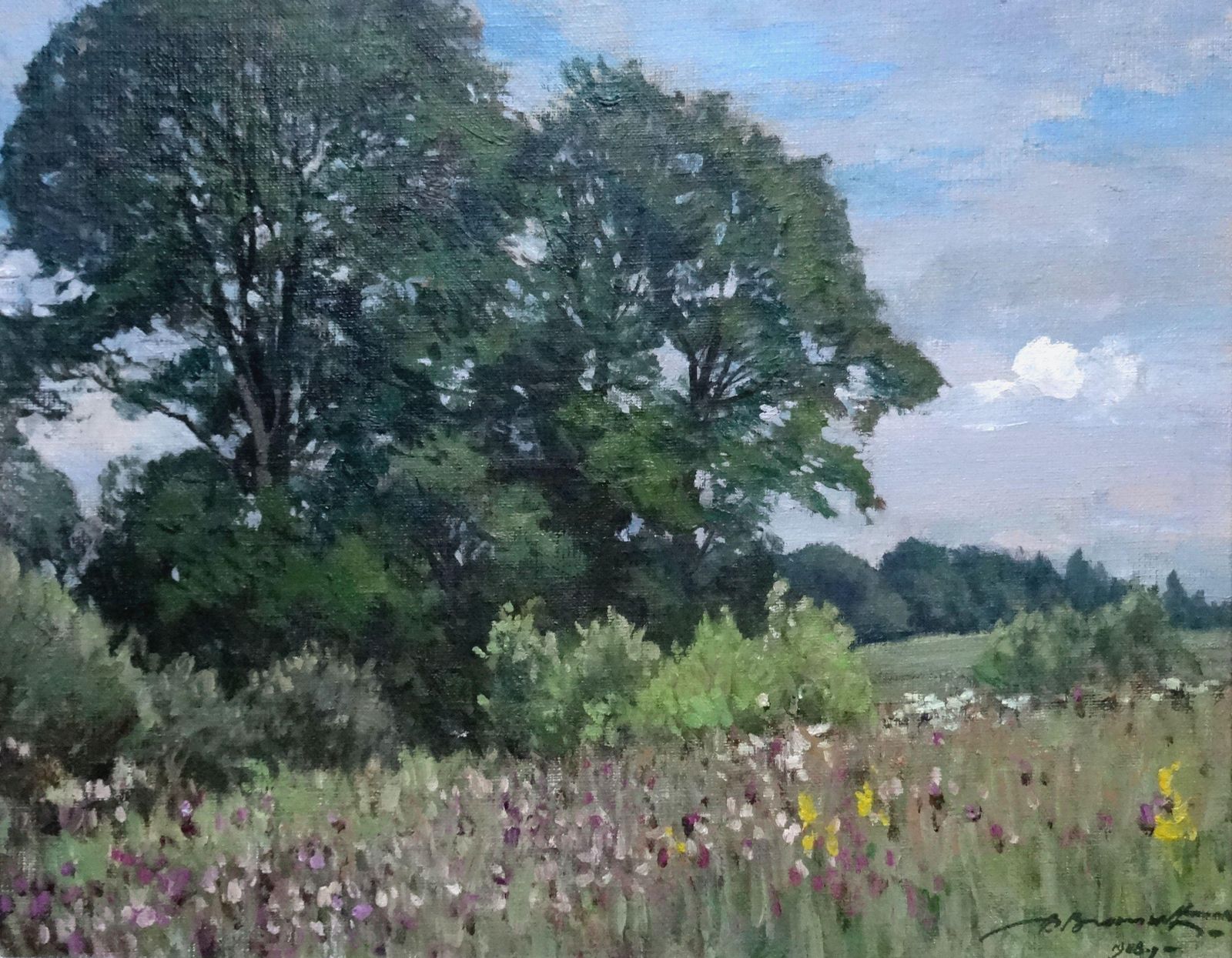 Alfejs Bromults In The Heyday Of Summer. 1988, Oil On Canvas And Cardboard