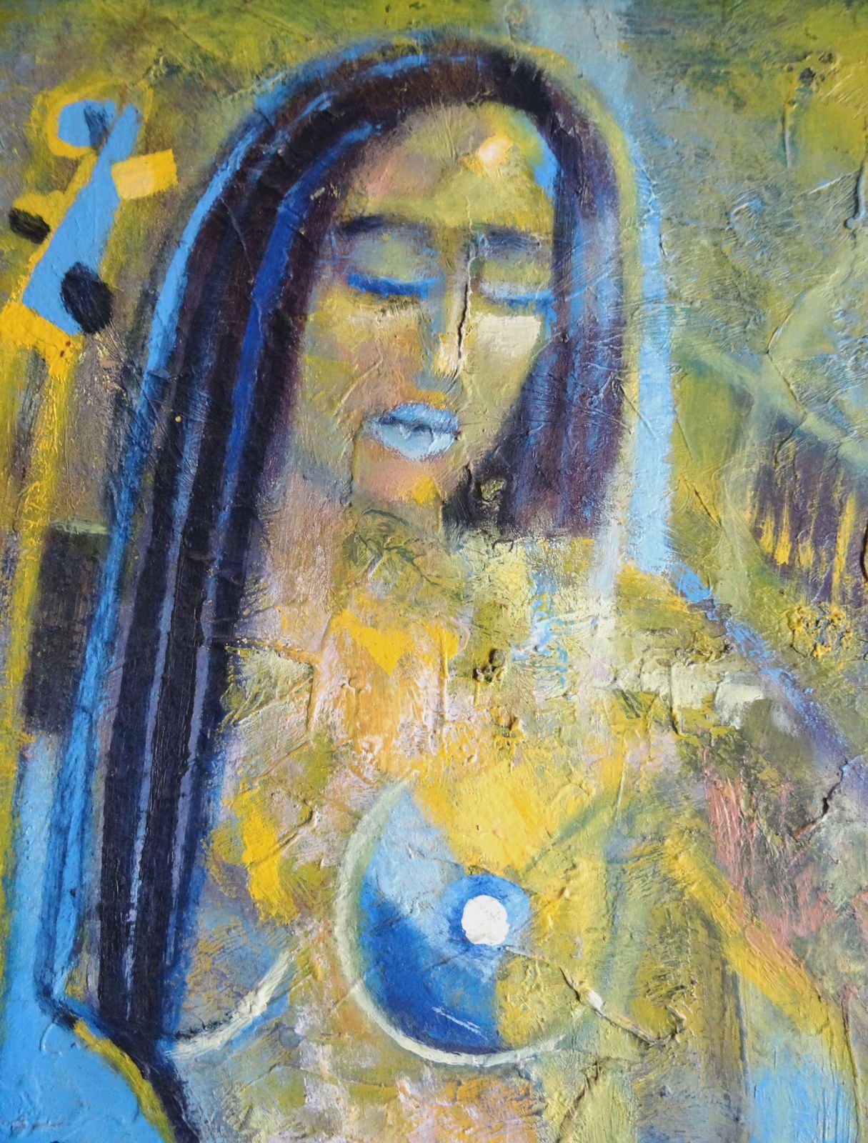 Uldis Krauze Musical Mood. 1998. Oil On Cardboard photo for sale