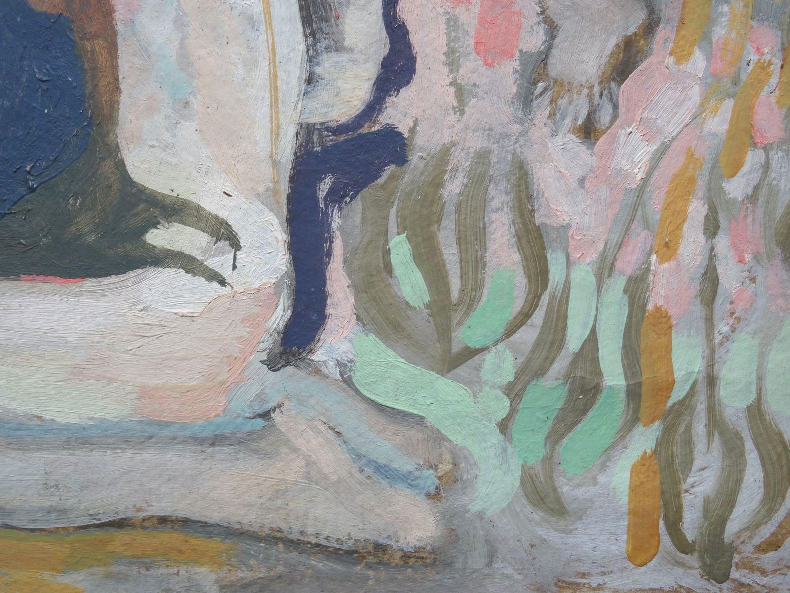 Vladimir Glushenkov Mom. Cardboard, Oil, Double Sided photo for sale