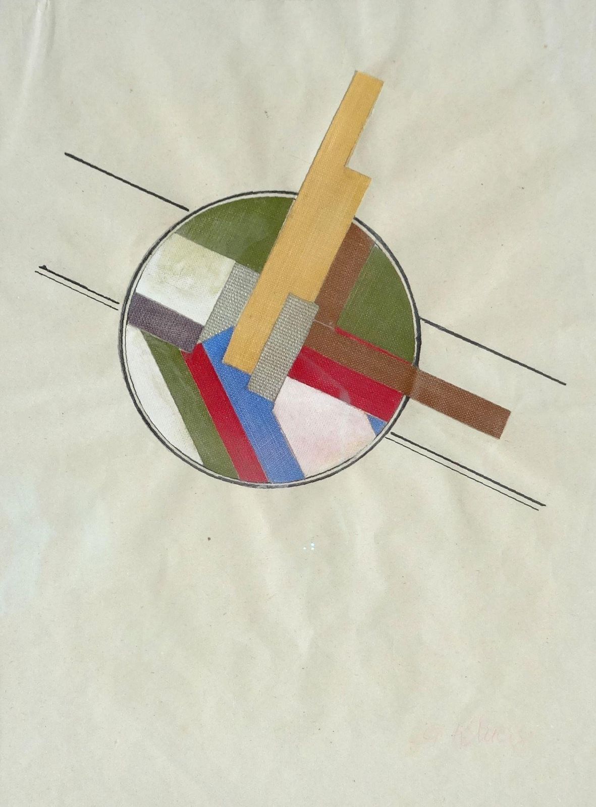Gustav Klucis Suprematist Composition. Paper/Gouache 1919