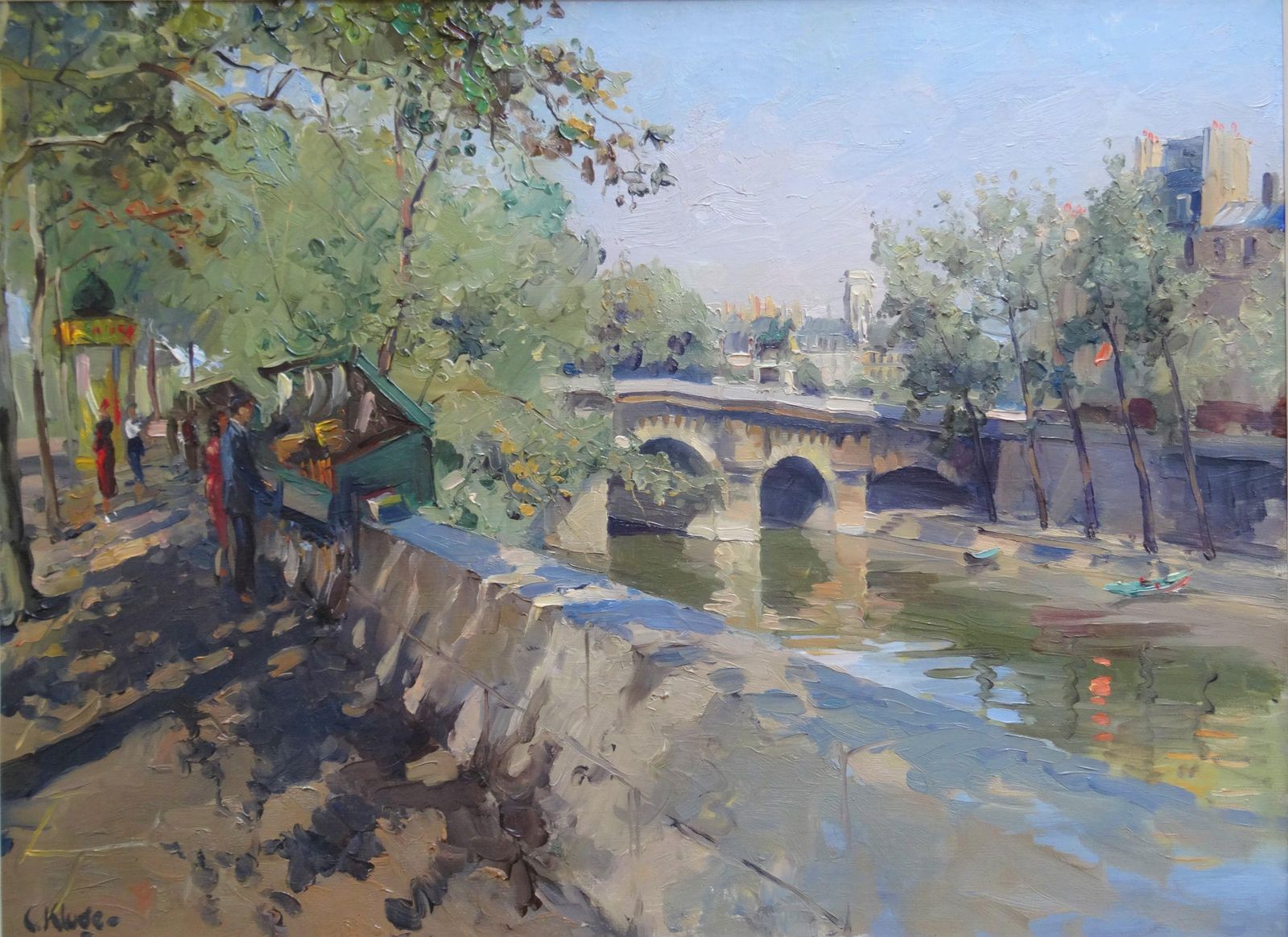 Constantine Kluge On The Bank Of Seine, 1940. Oil On Canvas