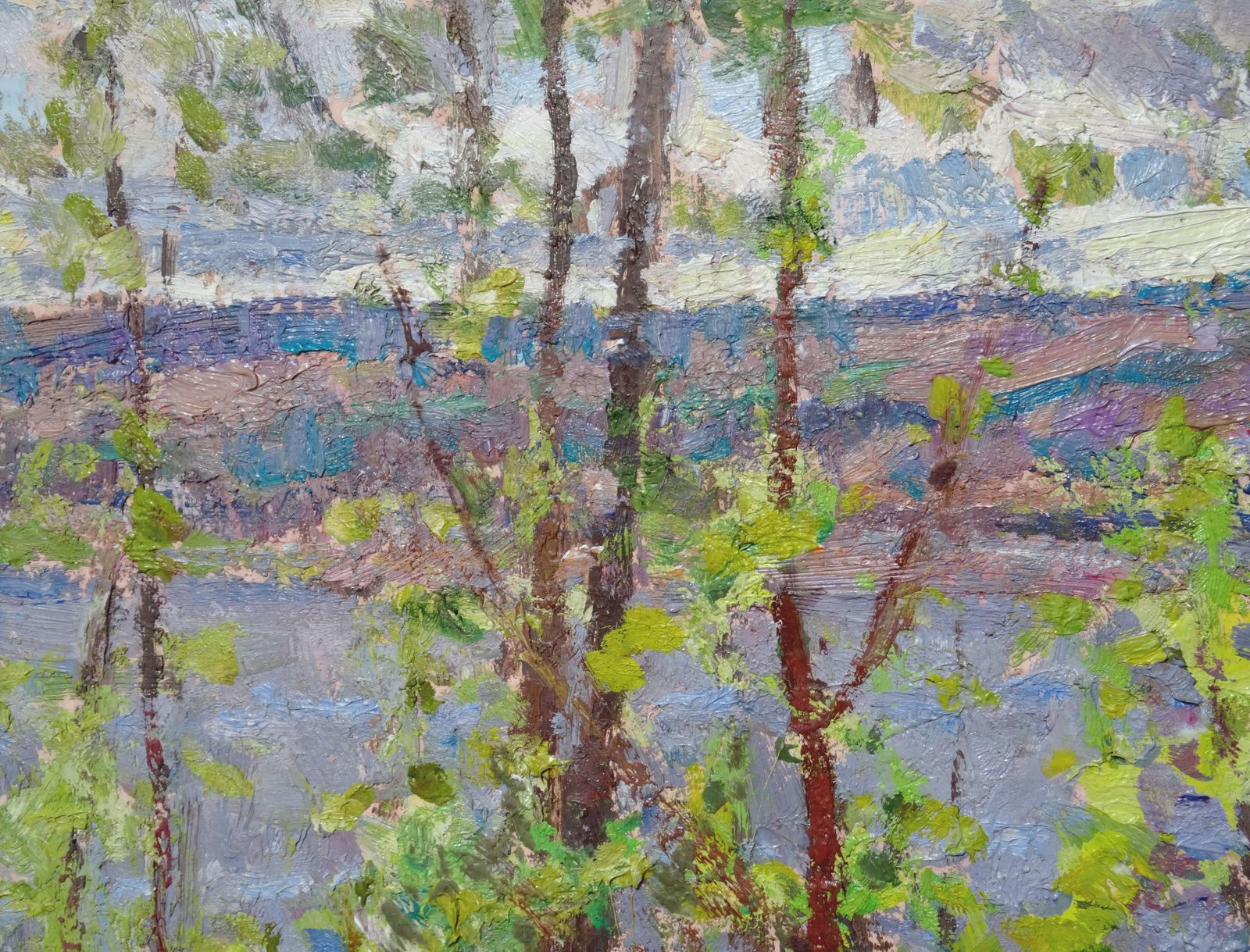 Yuriy Zvyozdkin The Greens Are Blooming. Cardboard, Oil photo Art