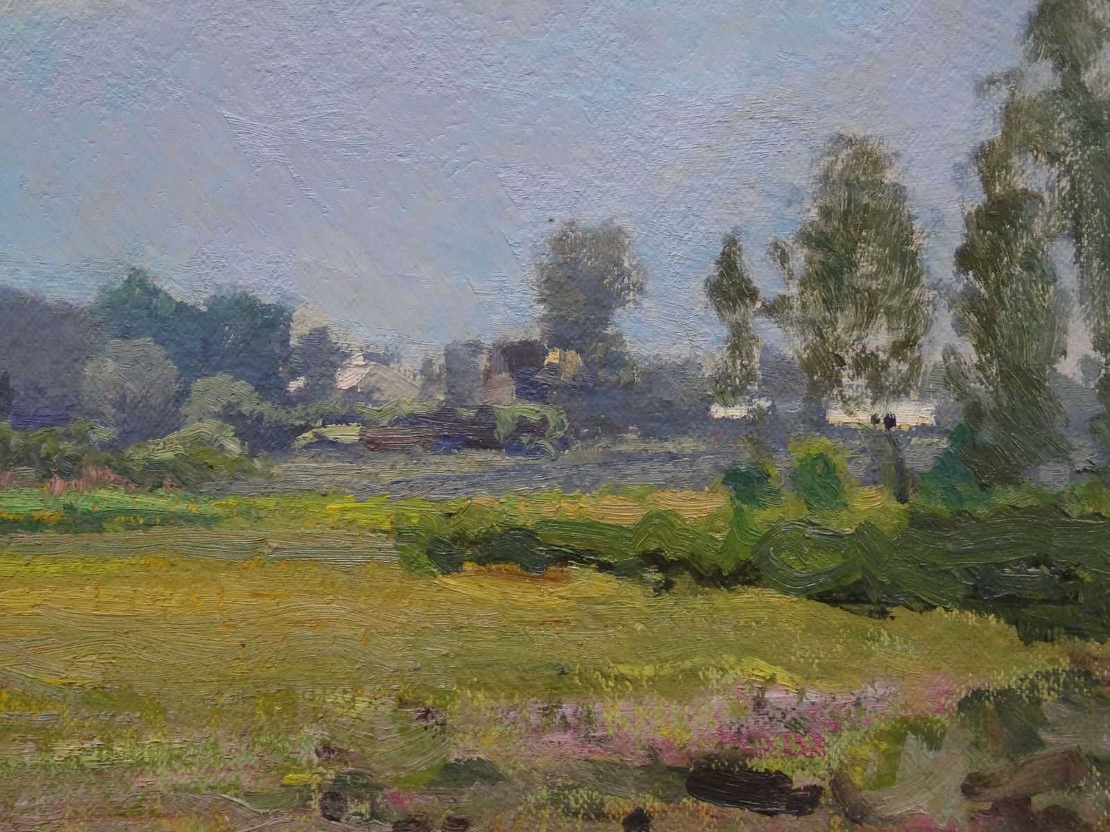 Alfejs Bromults Outskirts Of Town. 1959, Oil On Cardboard photo for sale