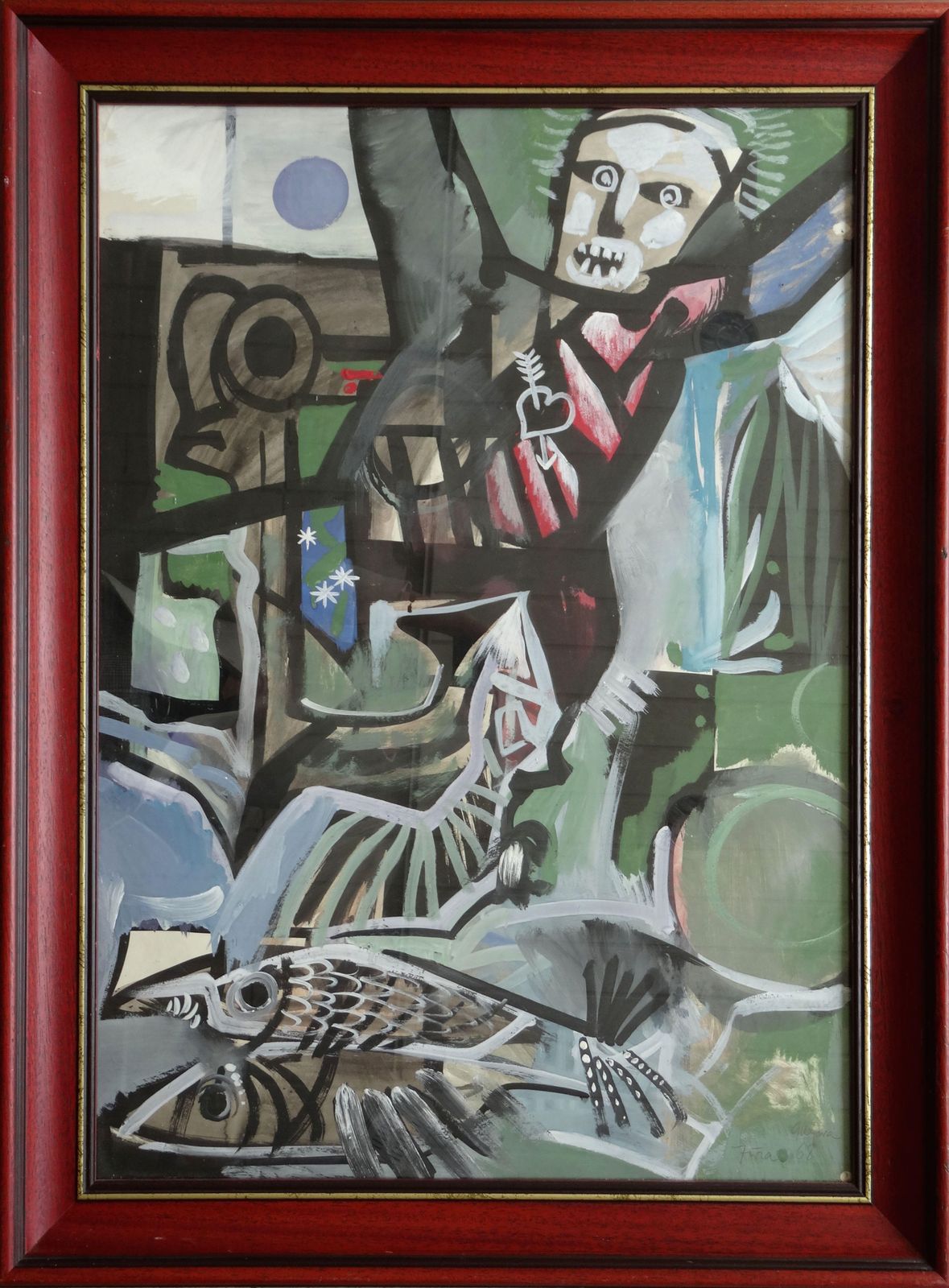Gunars Klava Sea. Paper, Gouache, 1988 photo furniture