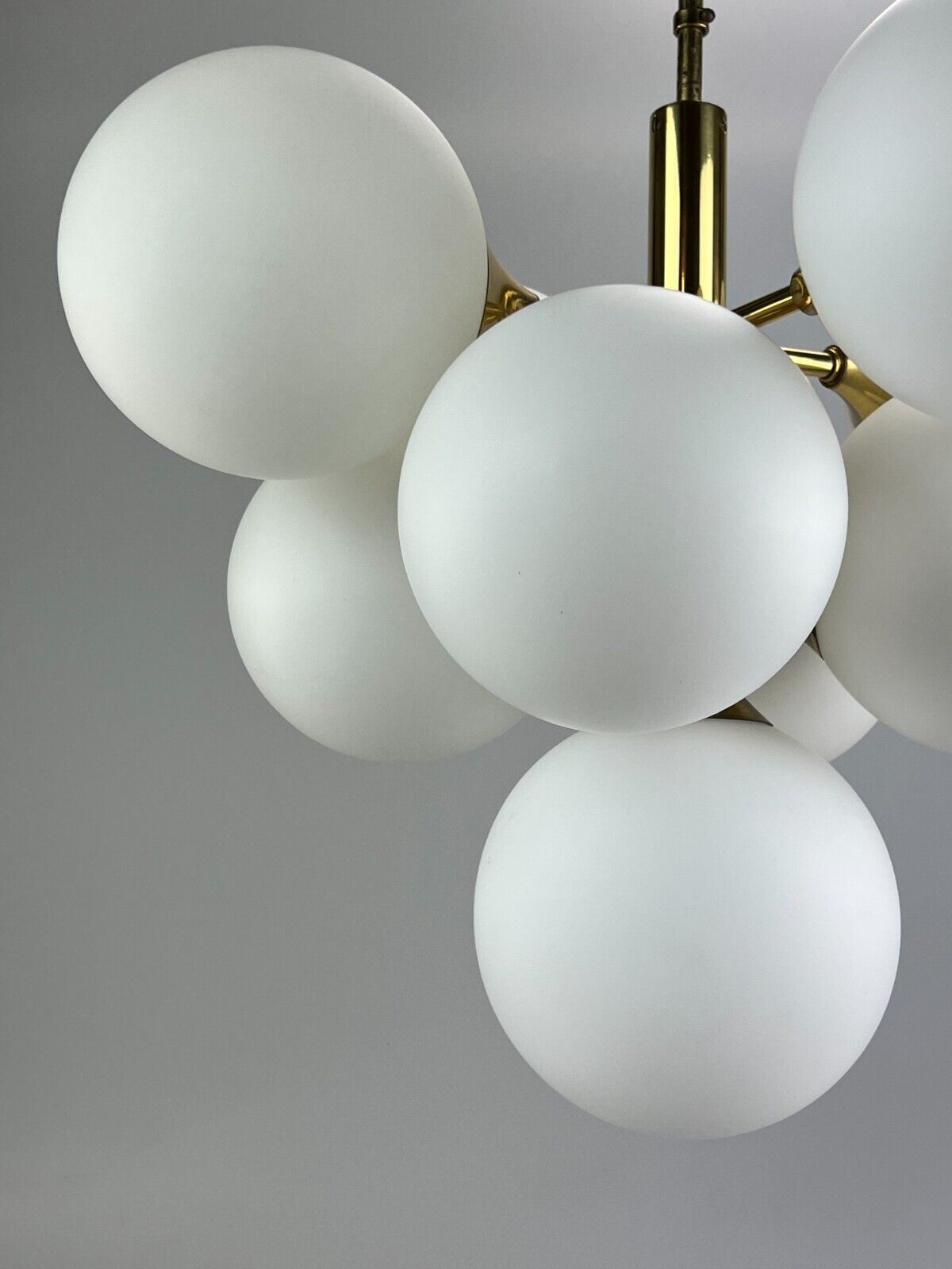 60s 70s 9 Flame Sputnik Chandelier Kaiser Leuchten Opal Glass Design photo buy