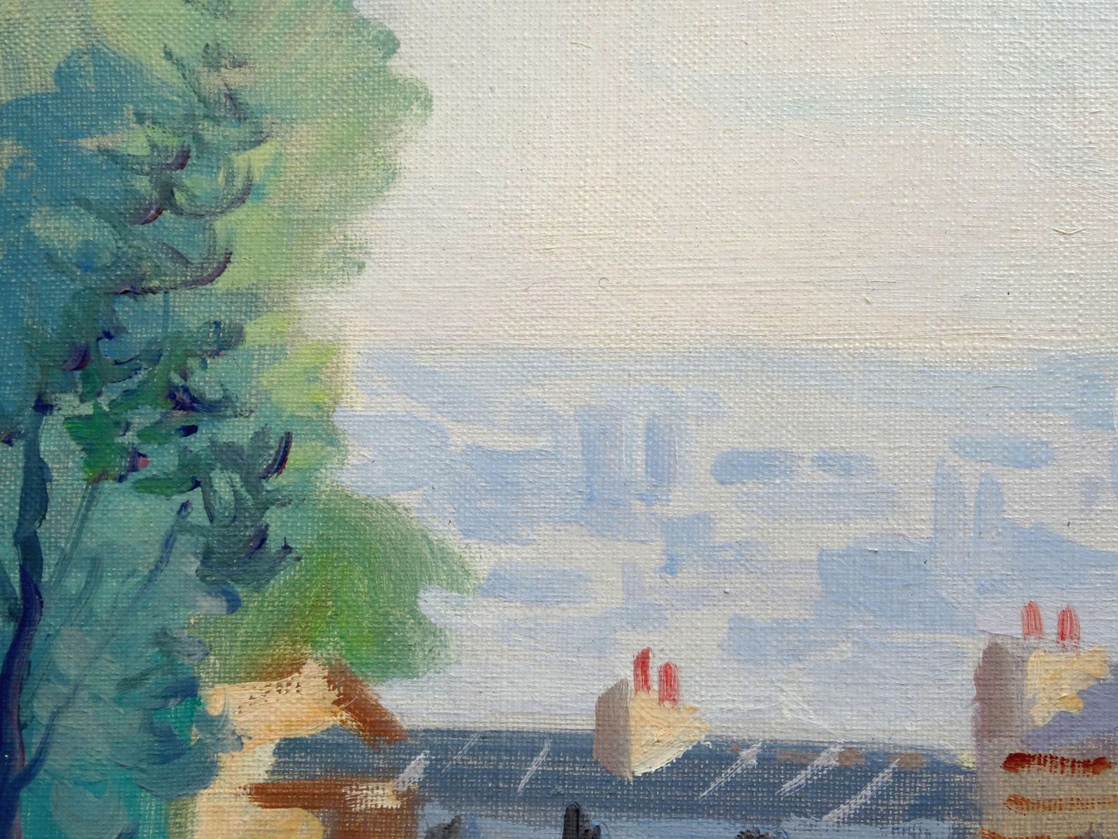 Mykola Krychevsky View Of Paris From Montmartre.Oil On Canvas, 1955 photo vinterior