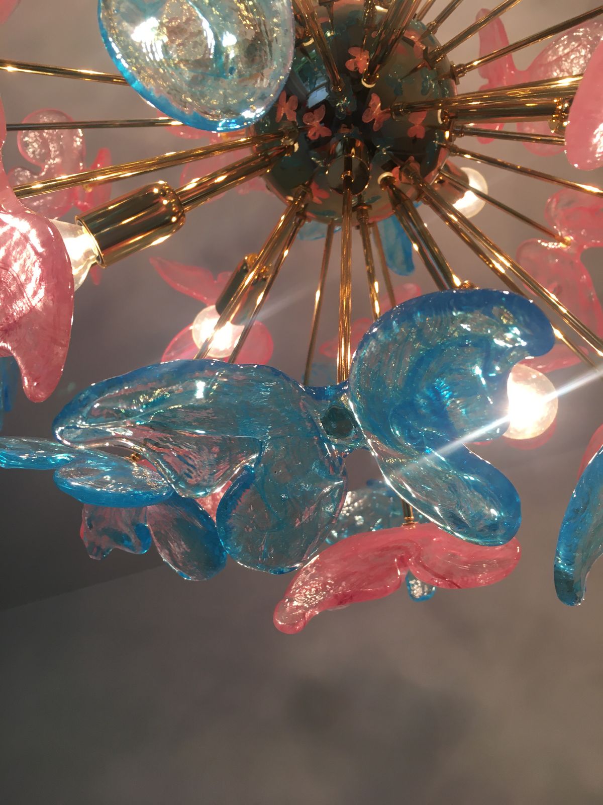 Butterfly Chandelier Sputnik Murano Glass Italian Handmade photo 10912.0