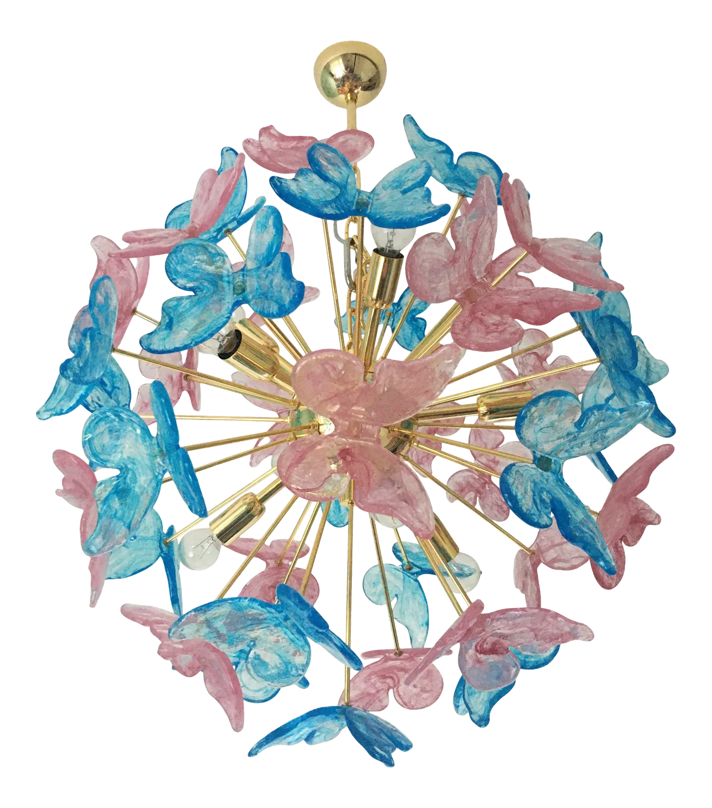 photo for sale Butterfly Chandelier Sputnik Murano Glass Italian Handmade