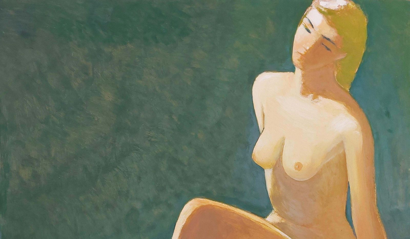 Laimdots Murnieks Blonde. Oil On Cardboard 1996 photo vinterior