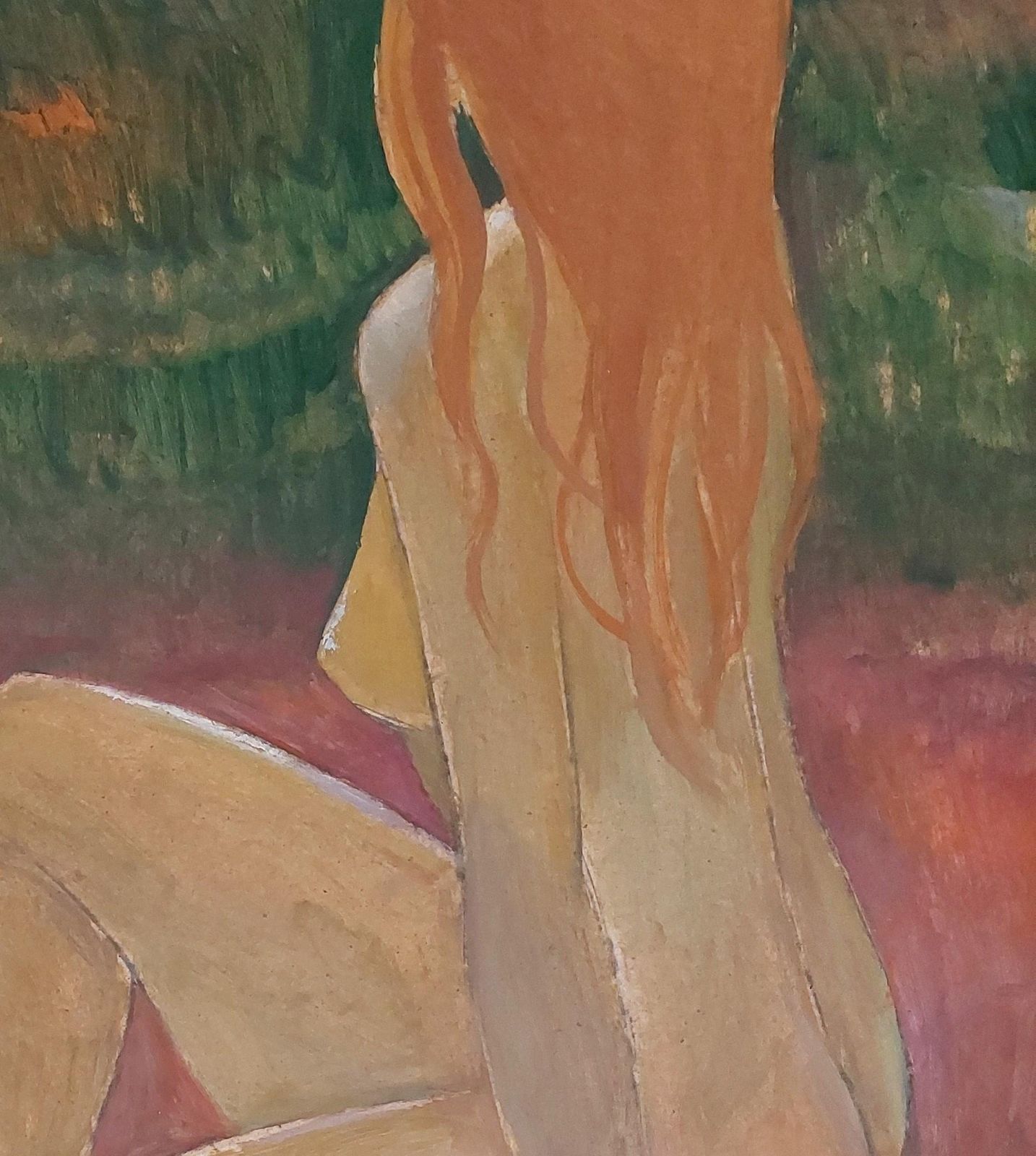 Laimdots Murnieks Girl With Red Hair. Oil On Cardboad 1996 photo for sale