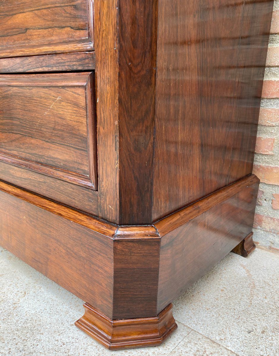 5978.0 Mid 19th Century French Louis Philippe Carved Walnut Secretary Cabinet, 1890s photo
