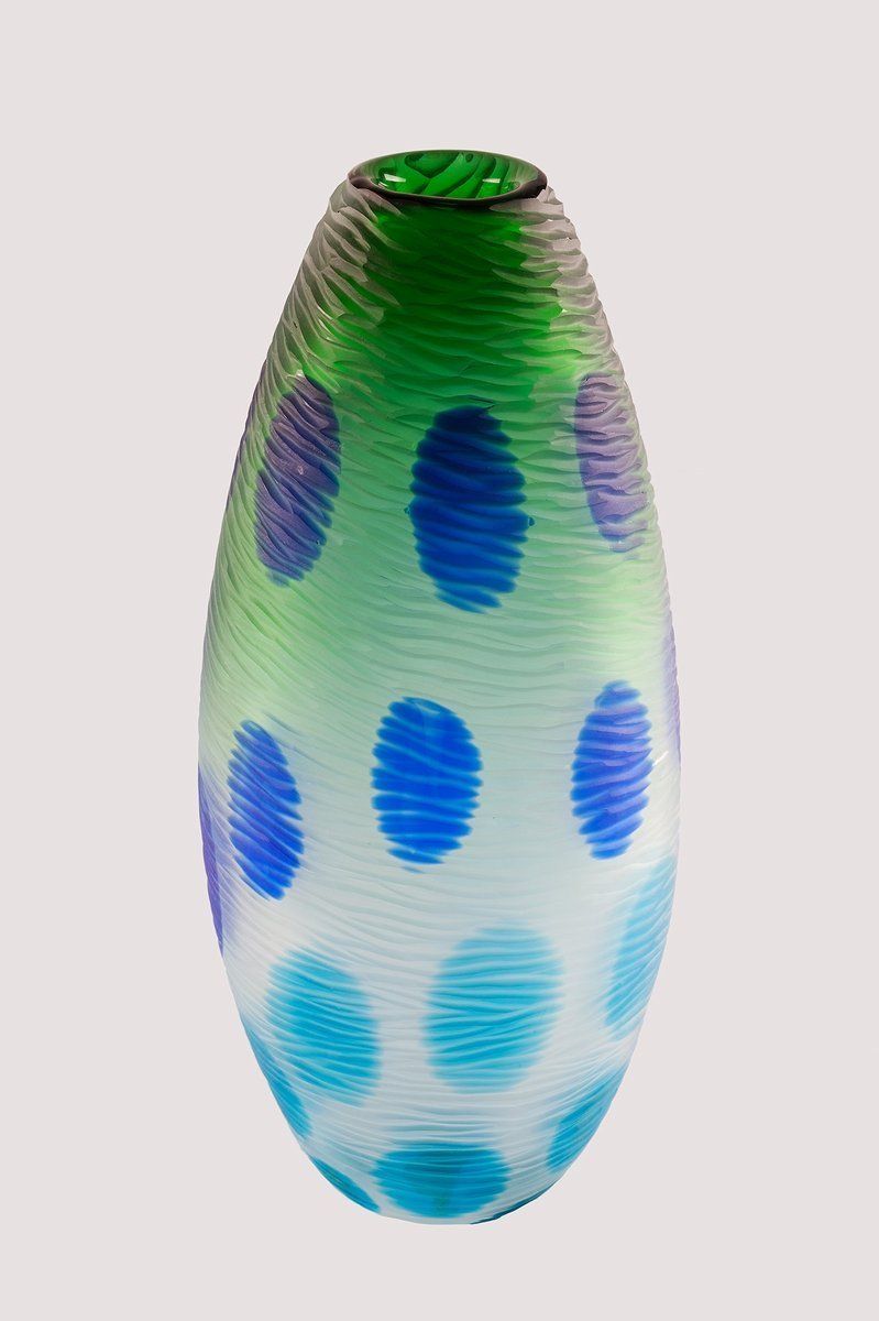 Murano Battuto Glass Vase By Paolo Crepax, Italy