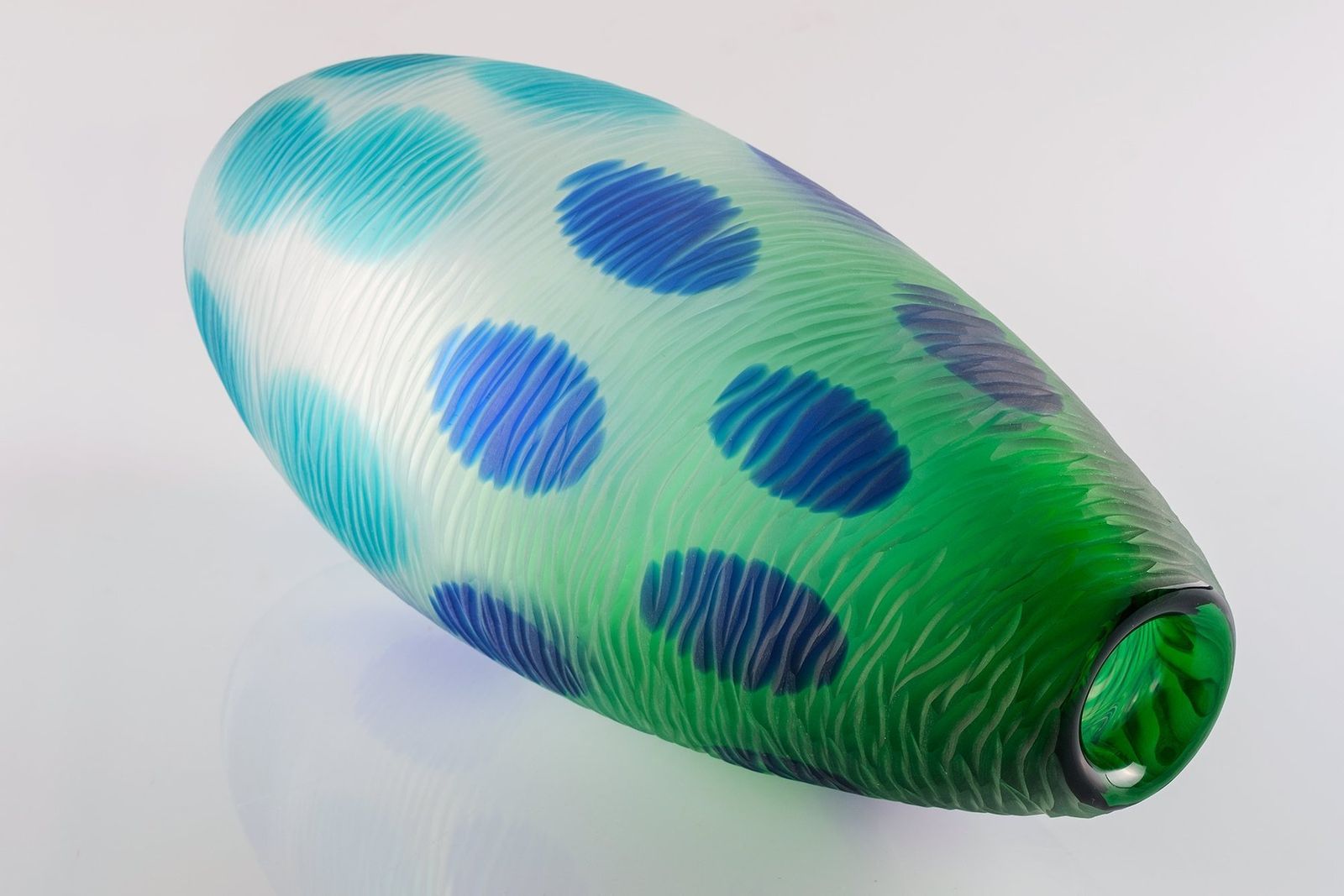 Murano Battuto Glass Vase By Paolo Crepax, Italy photo for sale