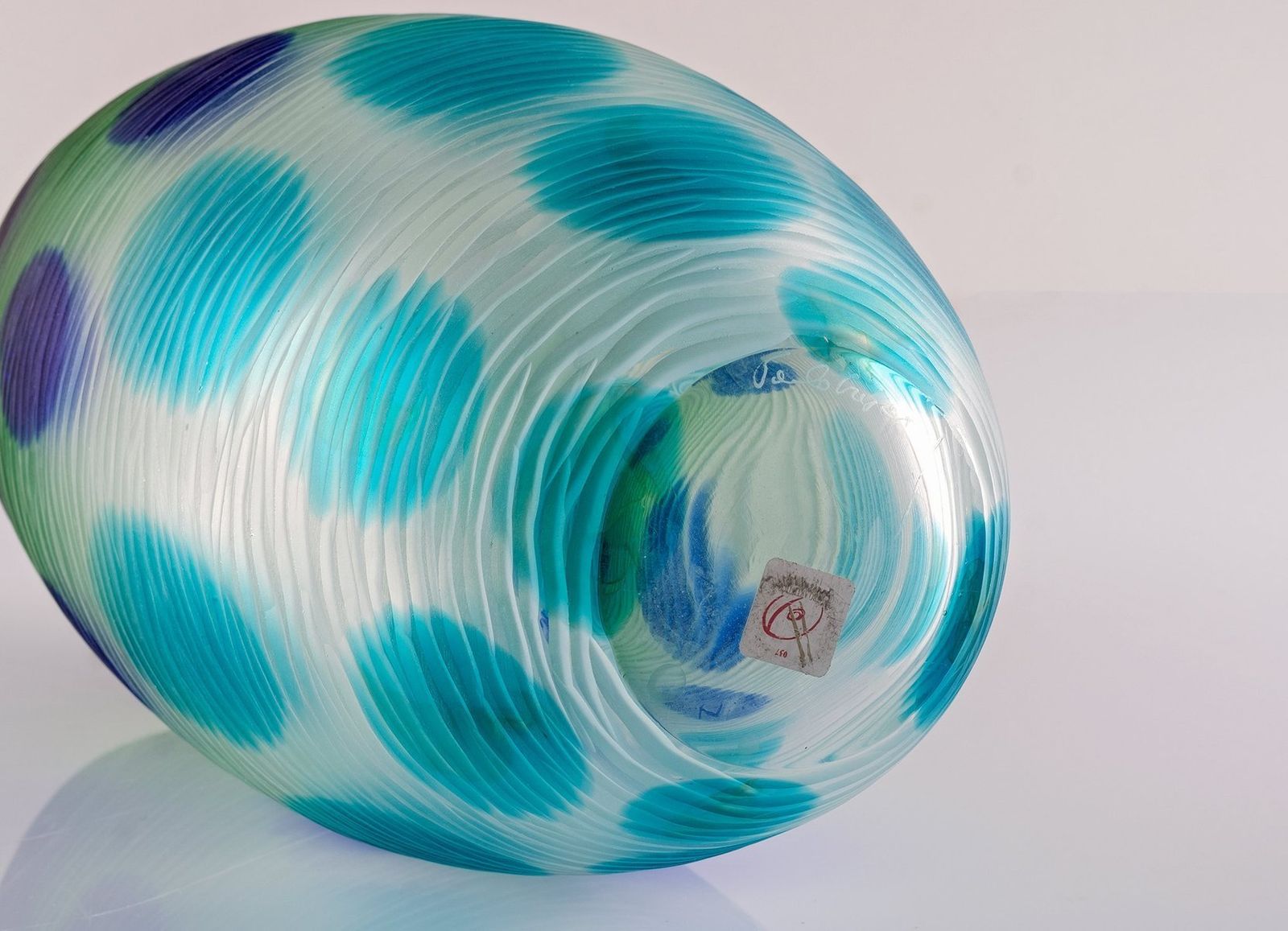 Murano Battuto Glass Vase By Paolo Crepax, Italy photo Home Decor
