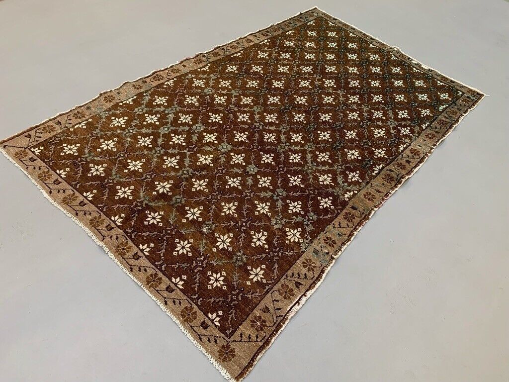 Vintage Turkish Rug 250x157 Cm Shabby Distressed Carpet Large photo Textiles