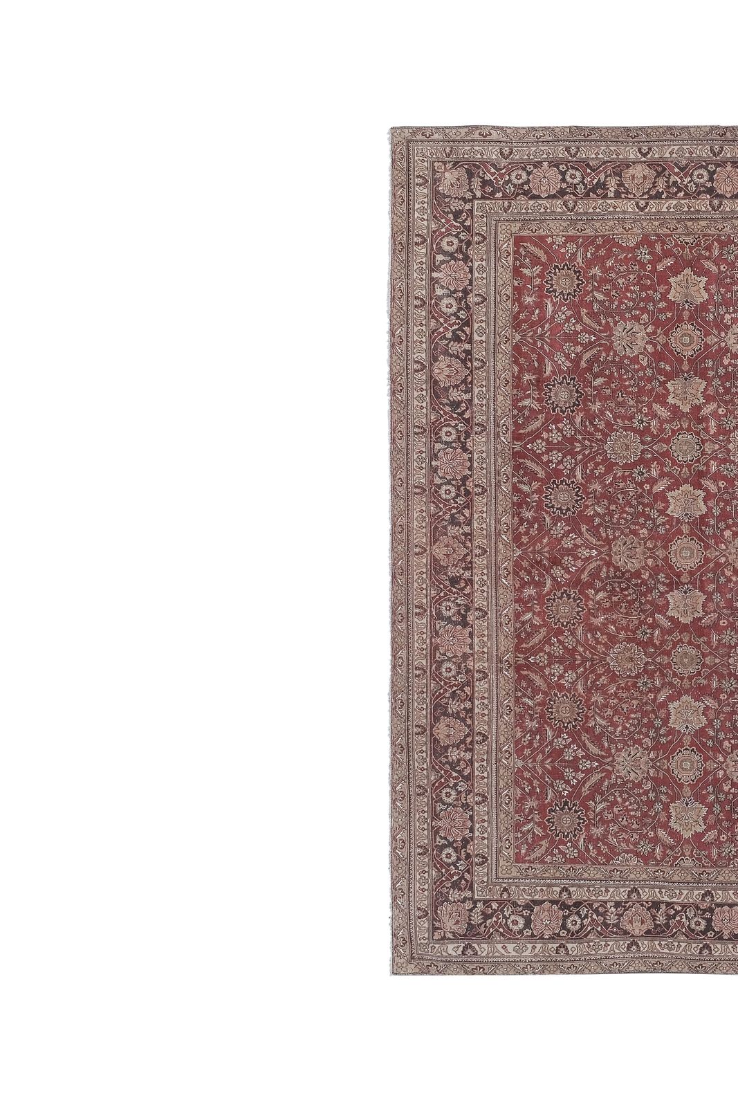 photo furniture Hand Knotted Contemporary Large Turkish Oushak Rug With Mid Century Design