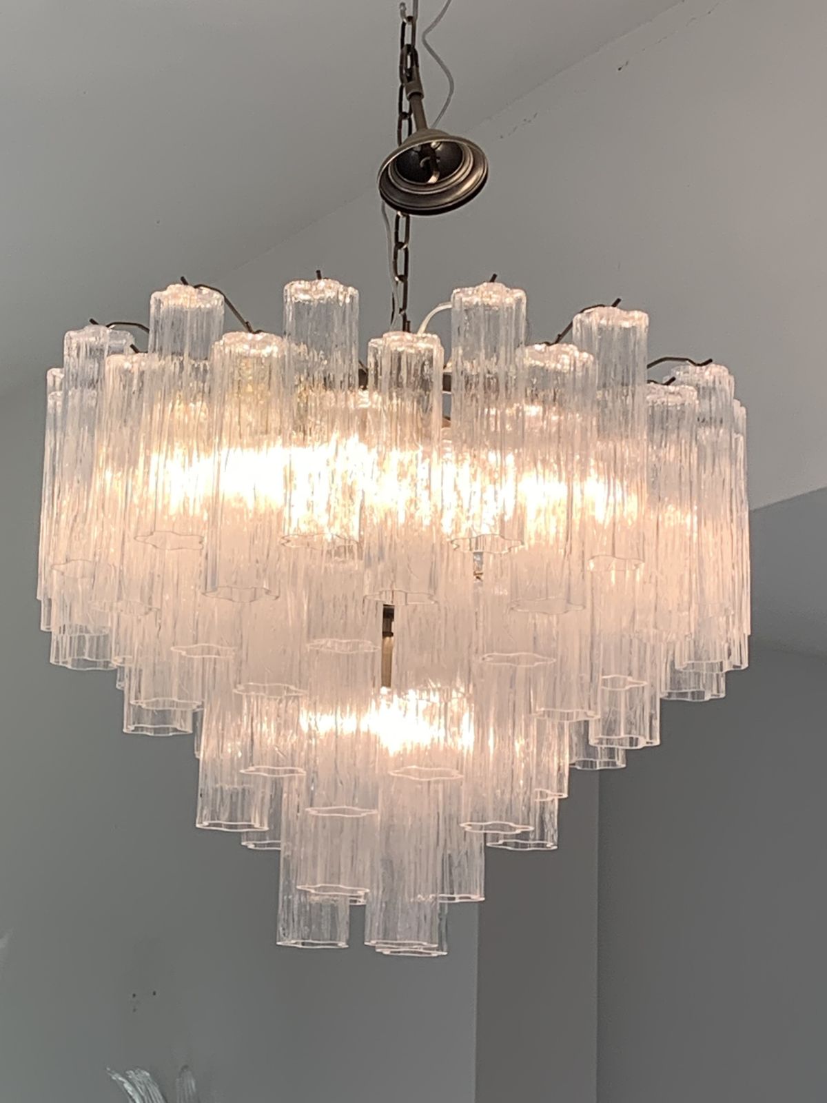 Impressive Murano Glass Sputnik Chandelier Like Mazzega Zuccheri Venini Barovier Style
