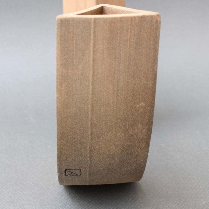 photo for sale Italian Industrial Style Ceramic Vase  Sculpture By Alessio Tasca Circa 1980s