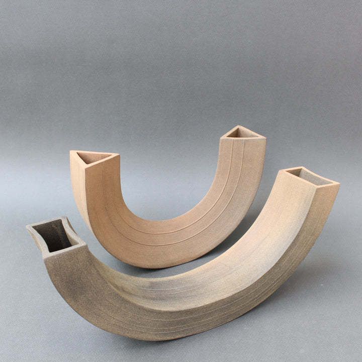 1200.0 Italian Industrial Style Ceramic Vase  Sculpture By Alessio Tasca Circa 1980s photo