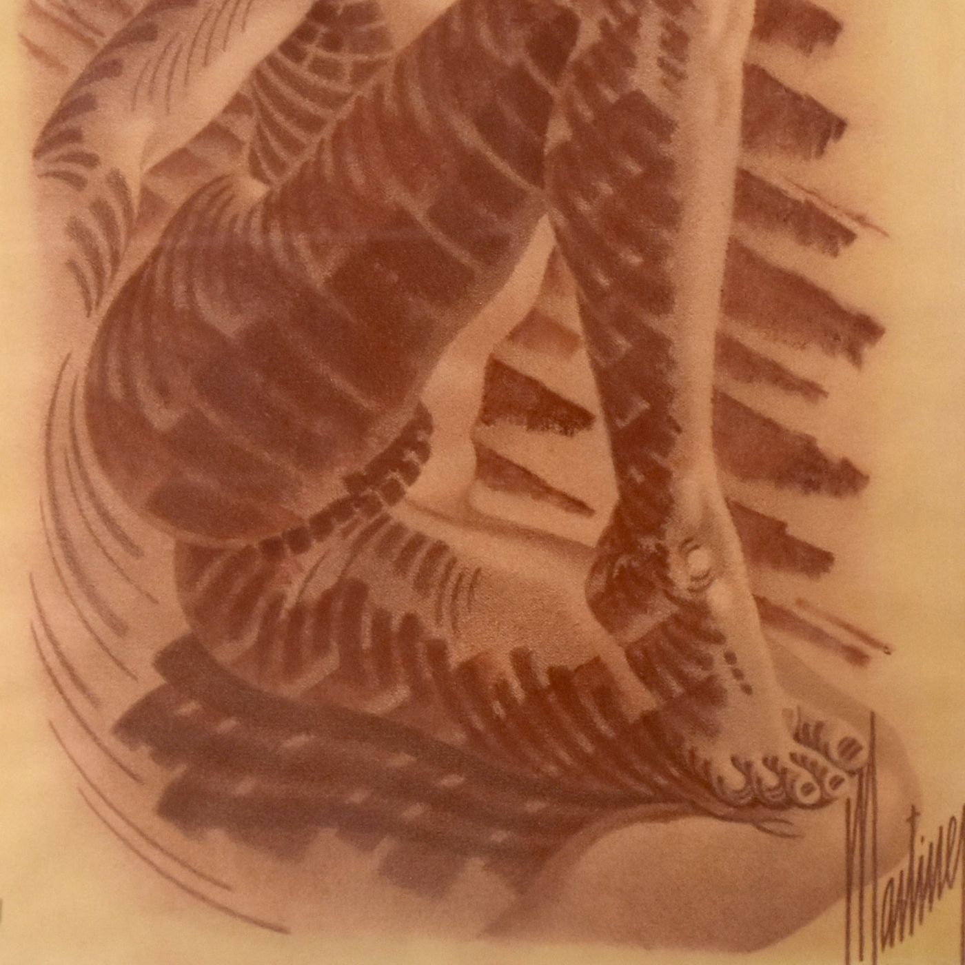 Woman In Charcoal And Sanguine French School Martinez photo Art
