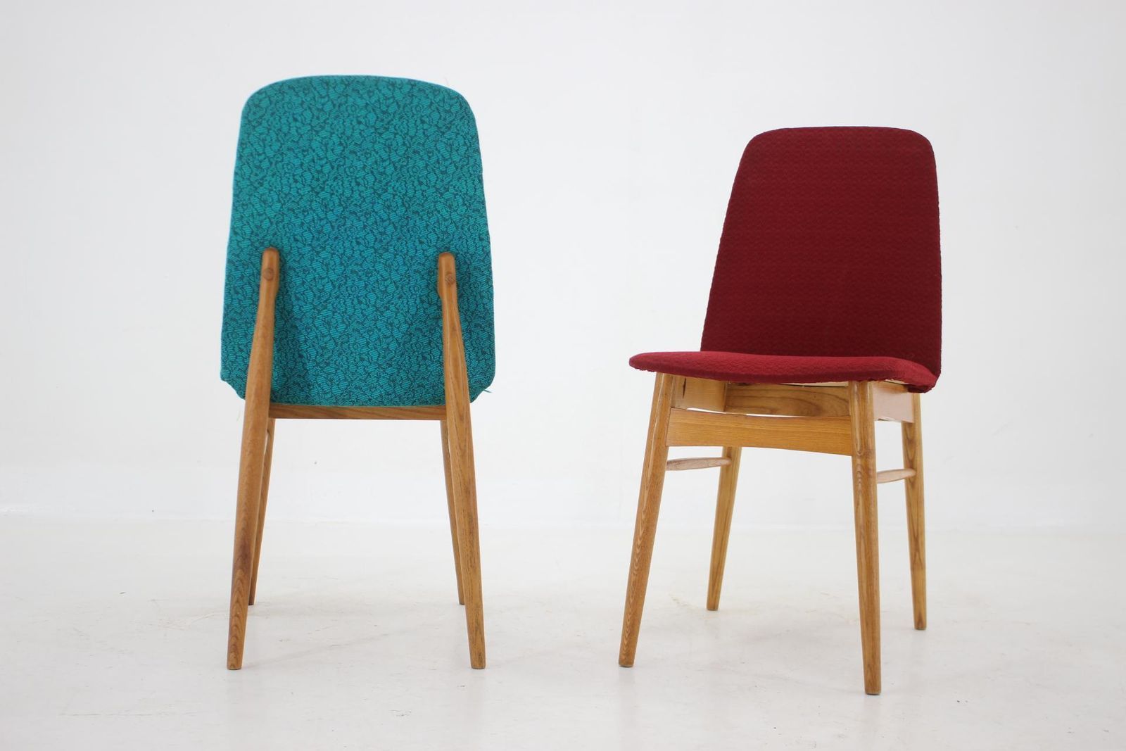 1209.0 1960s Set Of 6 Ash Dining Chairs ,Czechoslovakia photo