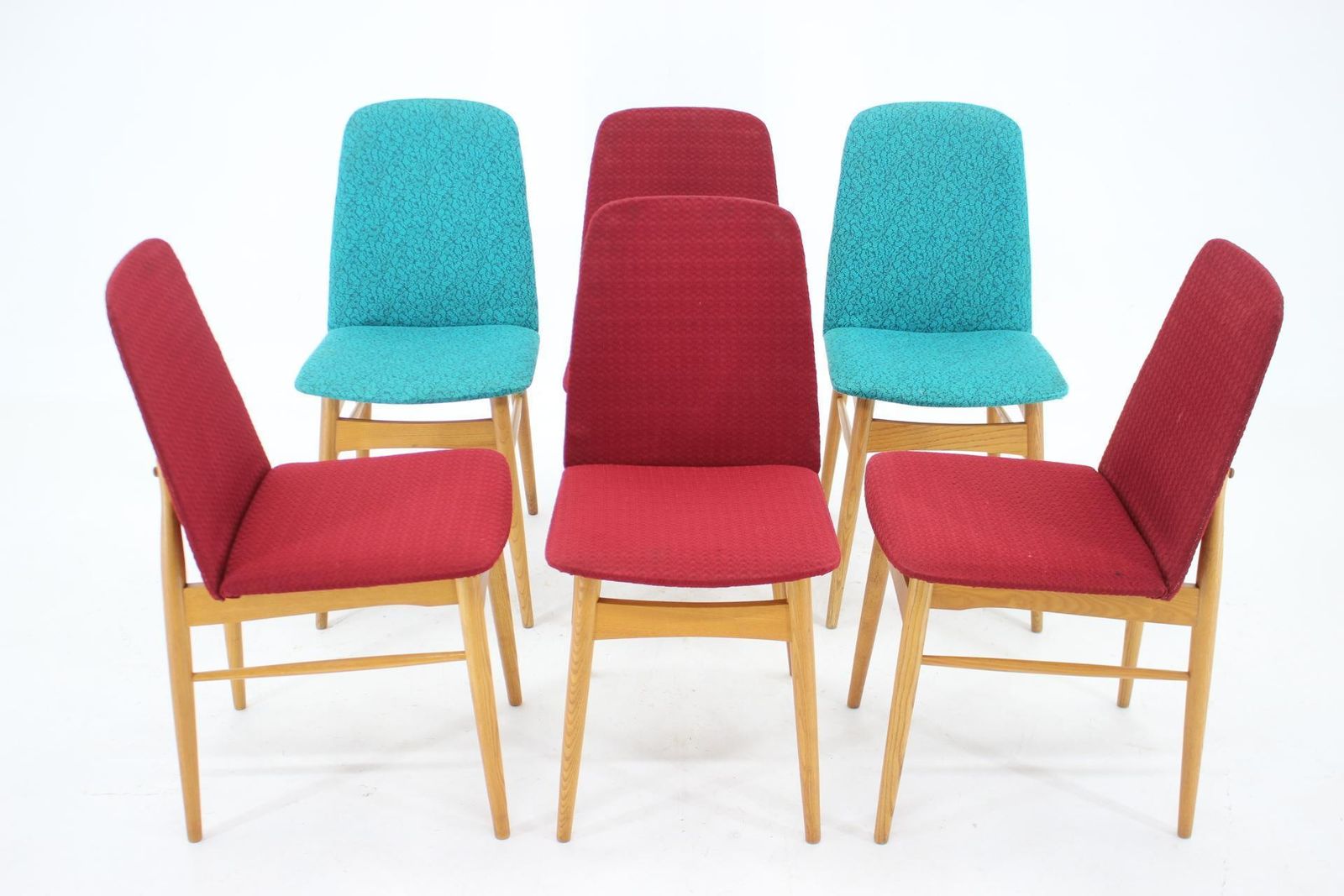 photo buy 1960s Set Of 6 Ash Dining Chairs ,Czechoslovakia