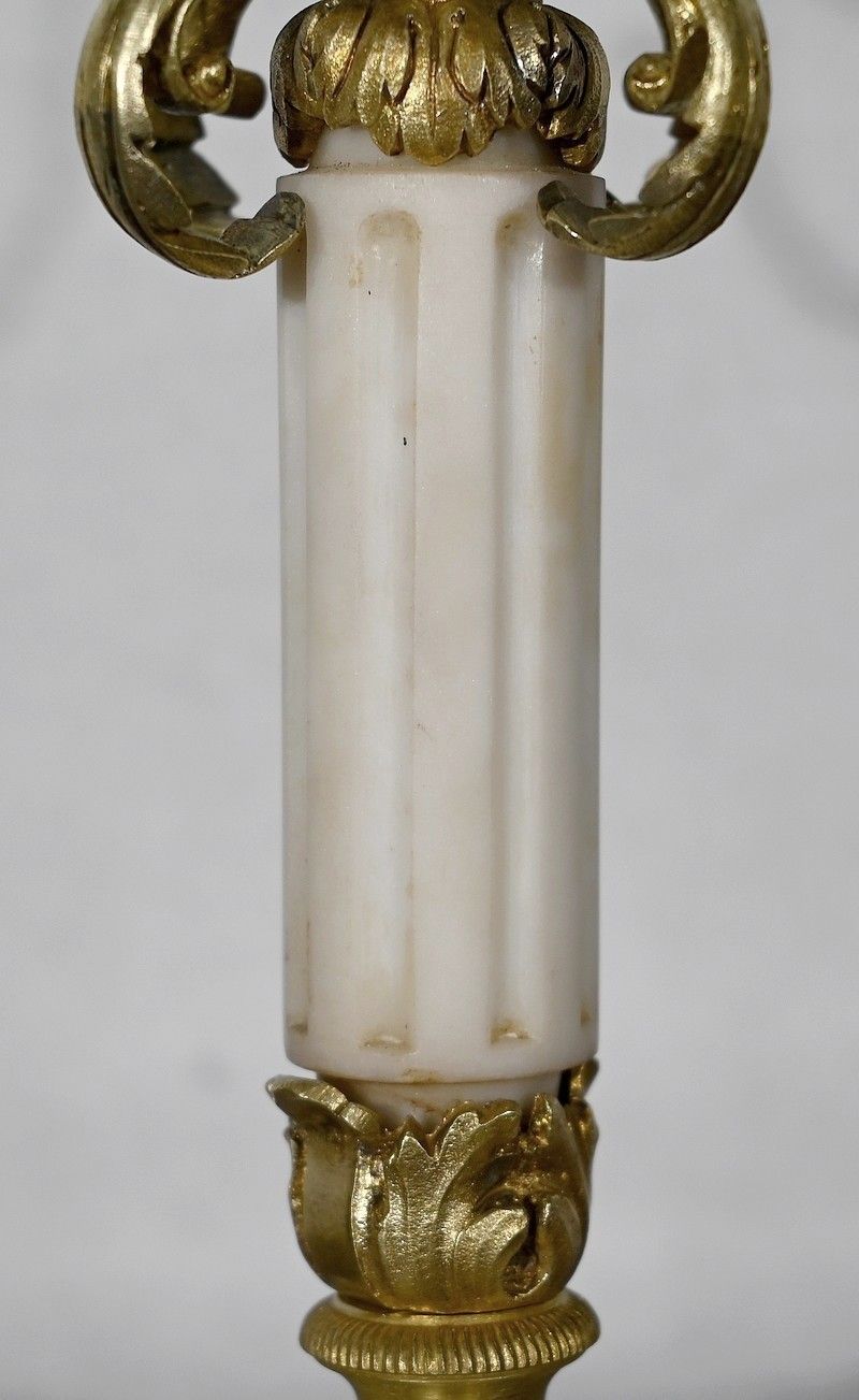 photo furniture Pair Of Gilt Bronze Candlesticks, Louis XVI Style, 19th Century