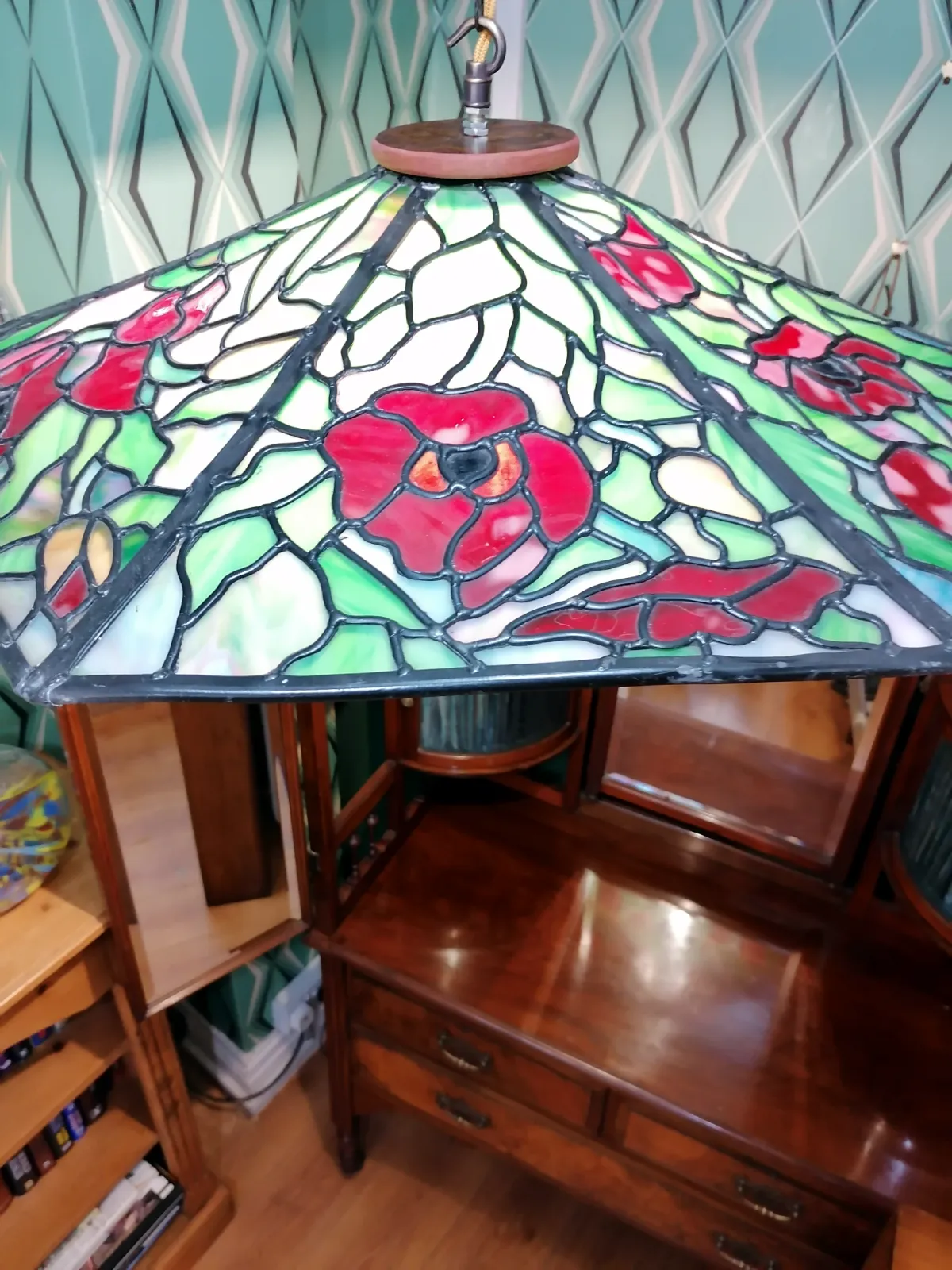 Pendant Ceiling Lamp. Vintage Tiffany Style 10% Off Sat. Offer £51 ! photo furniture