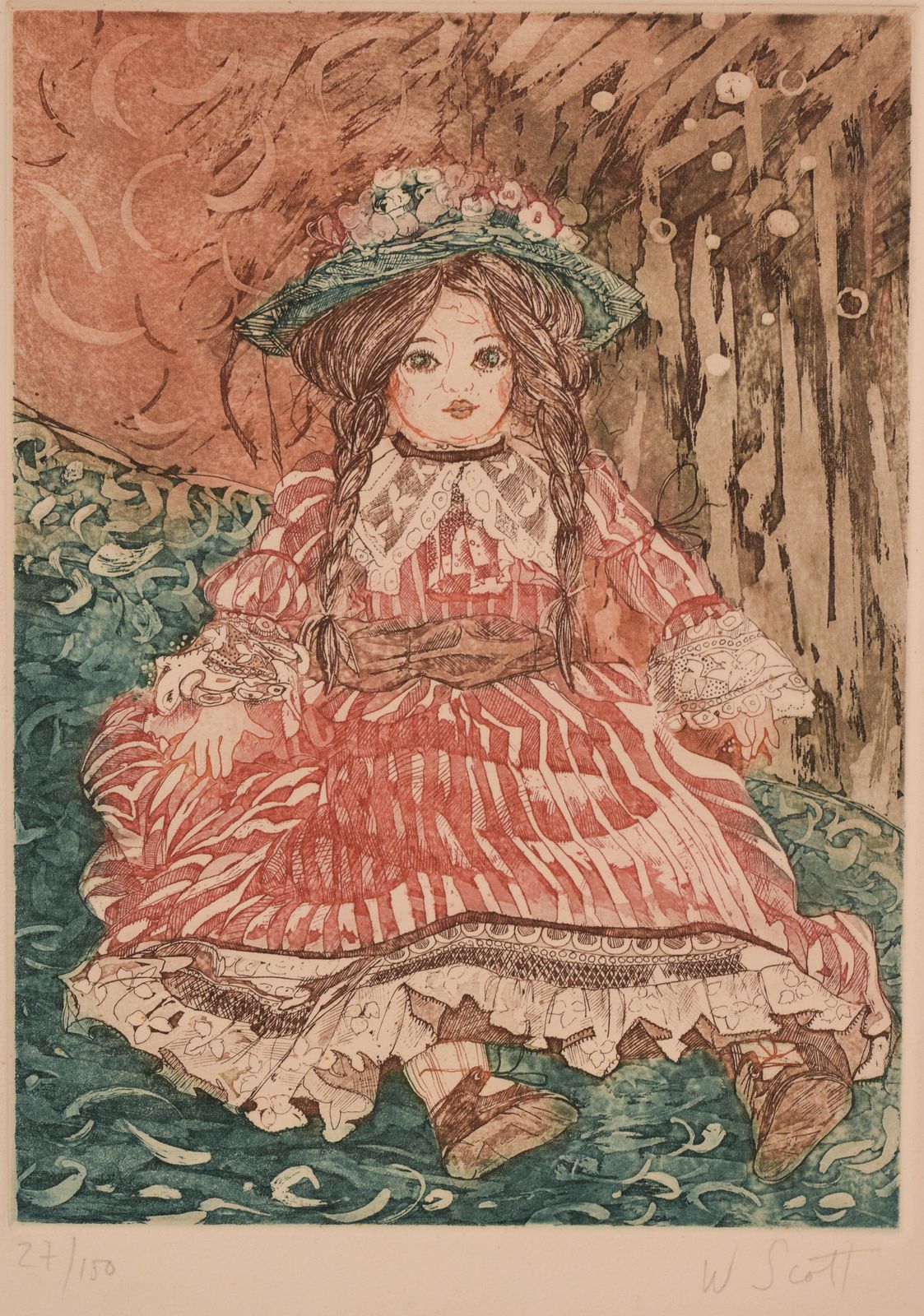 W Scott   Portrait Of A Child, Mid 20th Century