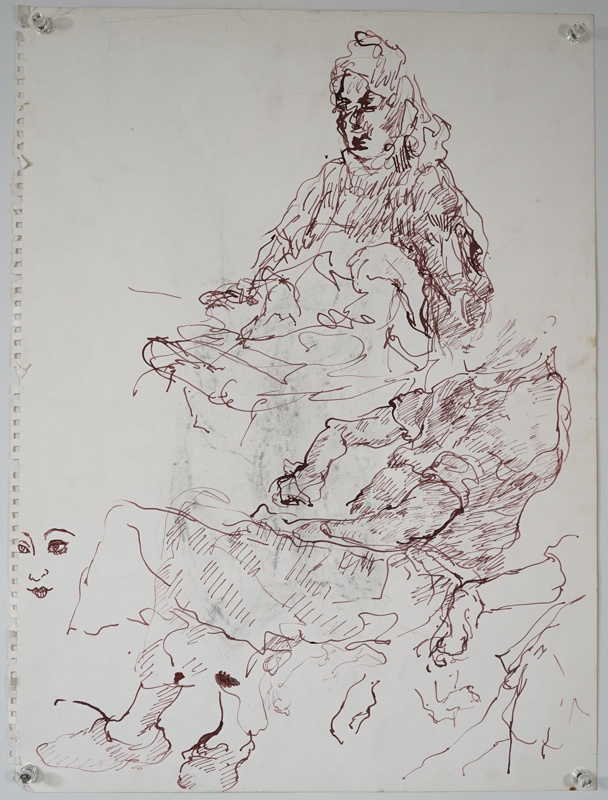 Vier Inktstudies Van Uiteenlopende Onderwerpen photo buy