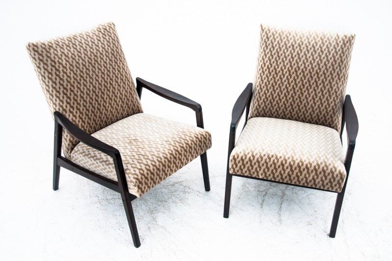 Pair Of Vintage Armchairs, Poland, 1960s. After Renovation. photo for sale