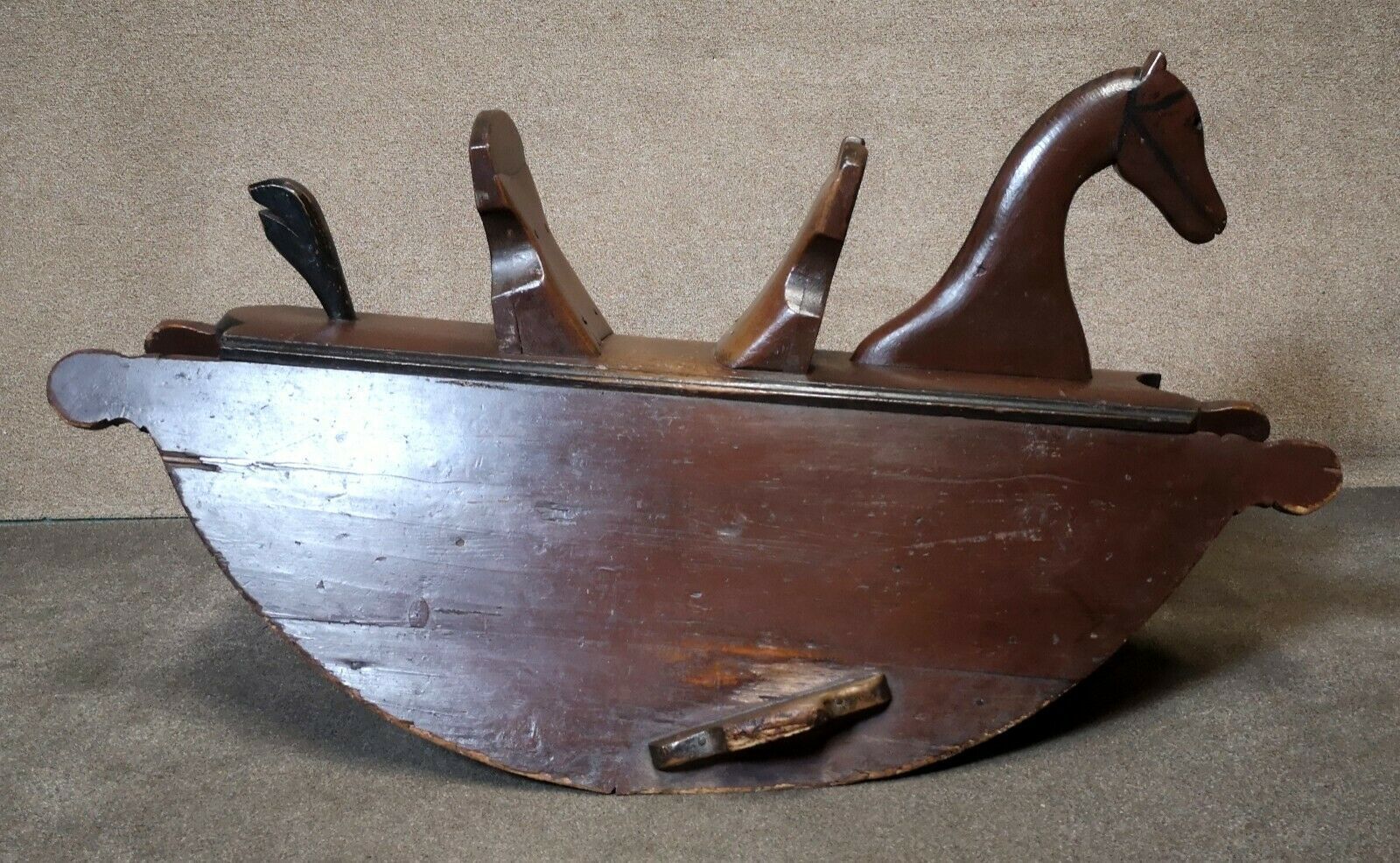 Folk Art Rocking Horse Circa 1880 photo vinterior