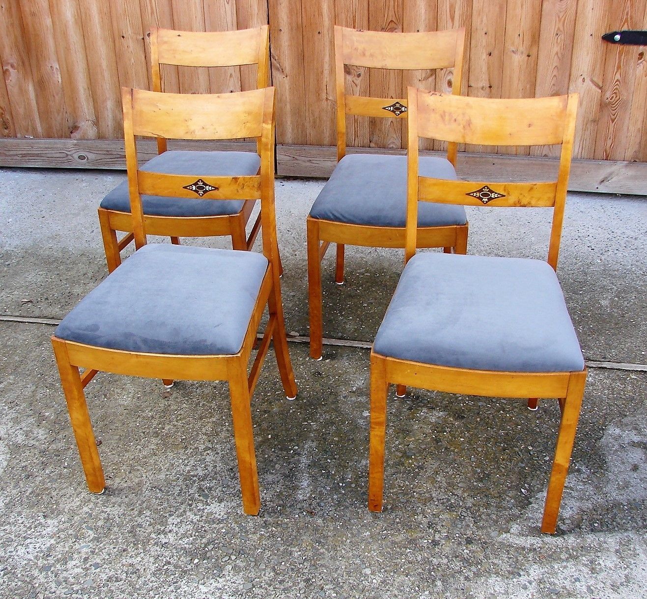 Set Of 4 Art Deco Chairs, 1940s photo furniture