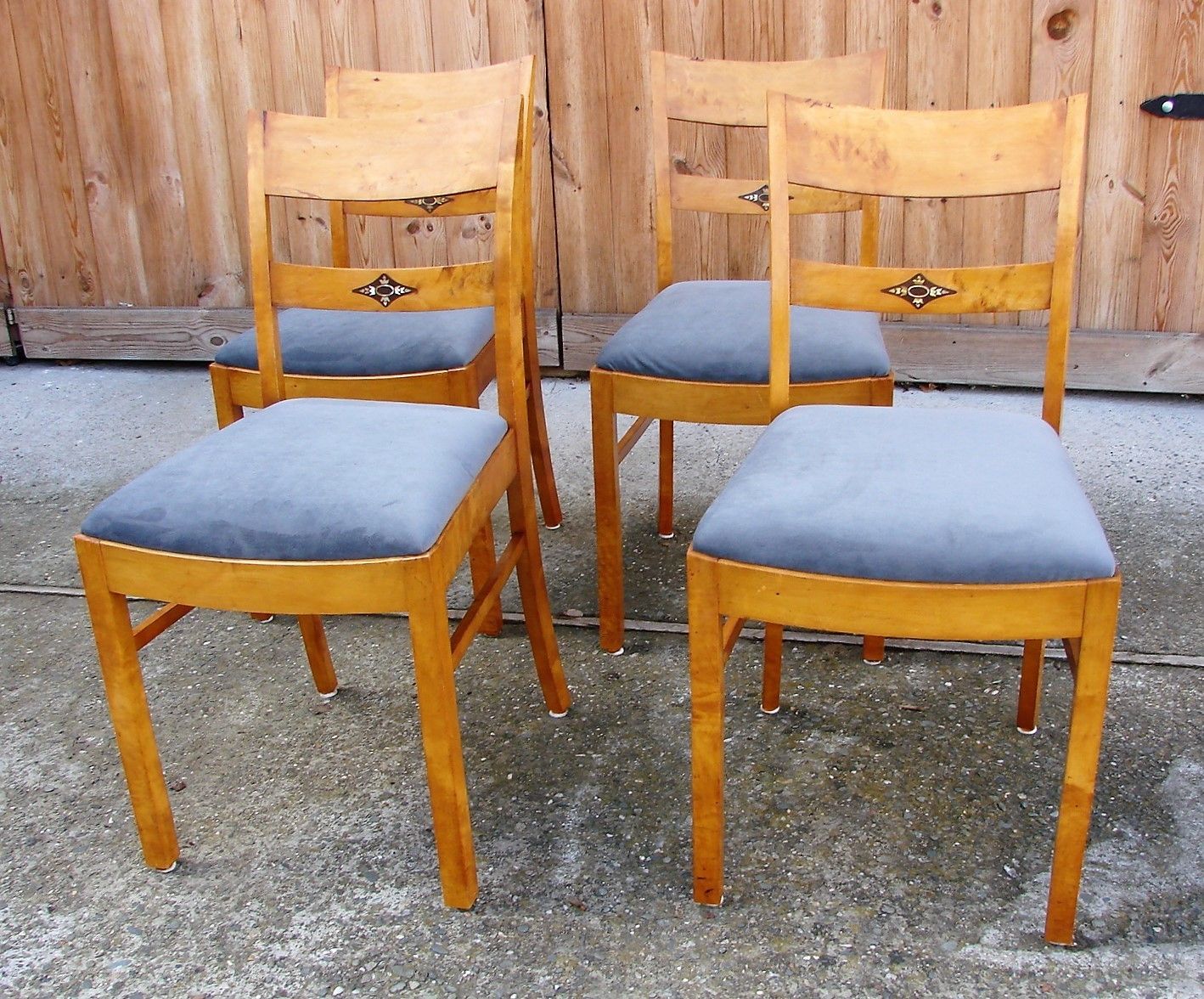 Set Of 4 Art Deco Chairs, 1940s photo for sale